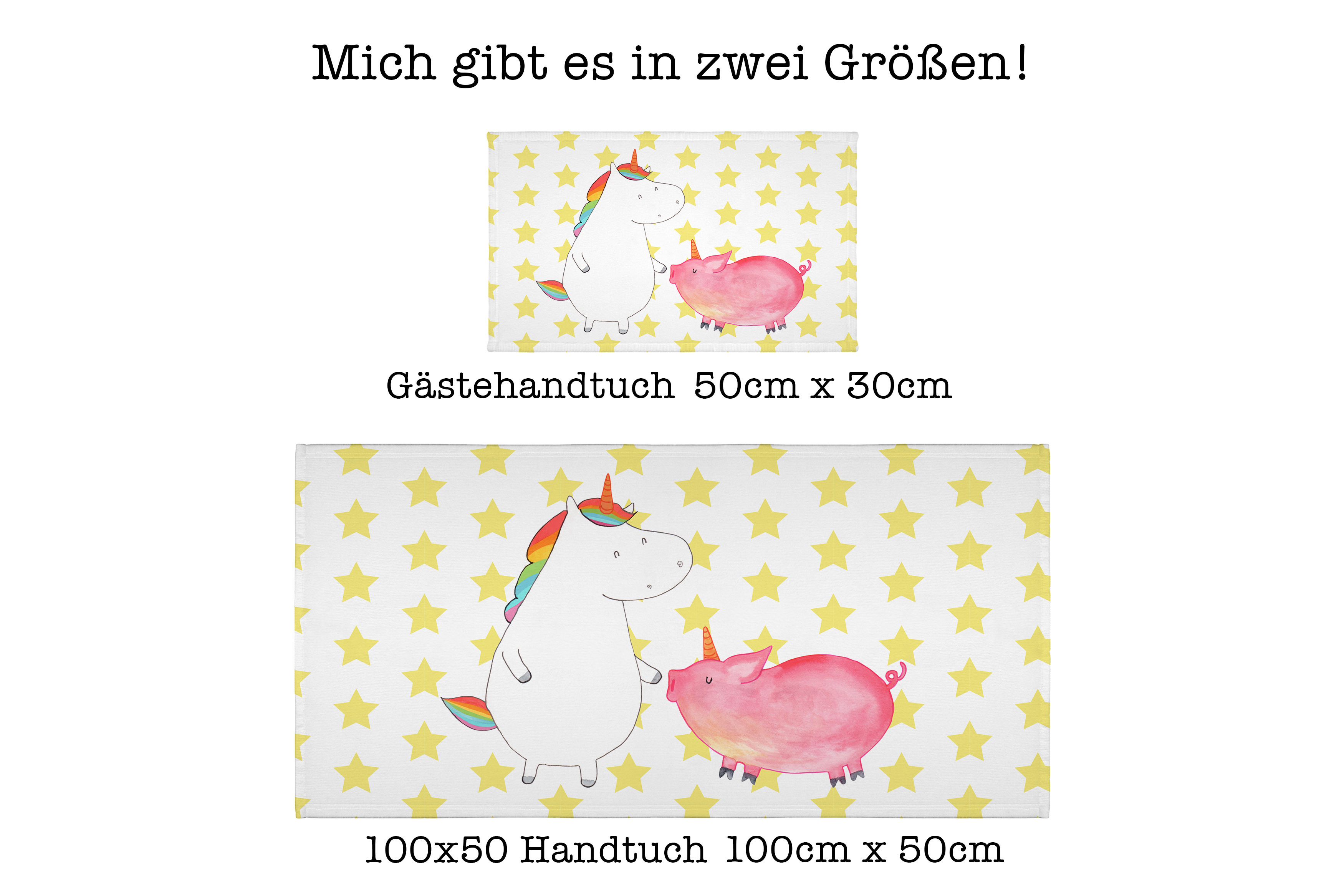 Handtuch Einhorn Schwein