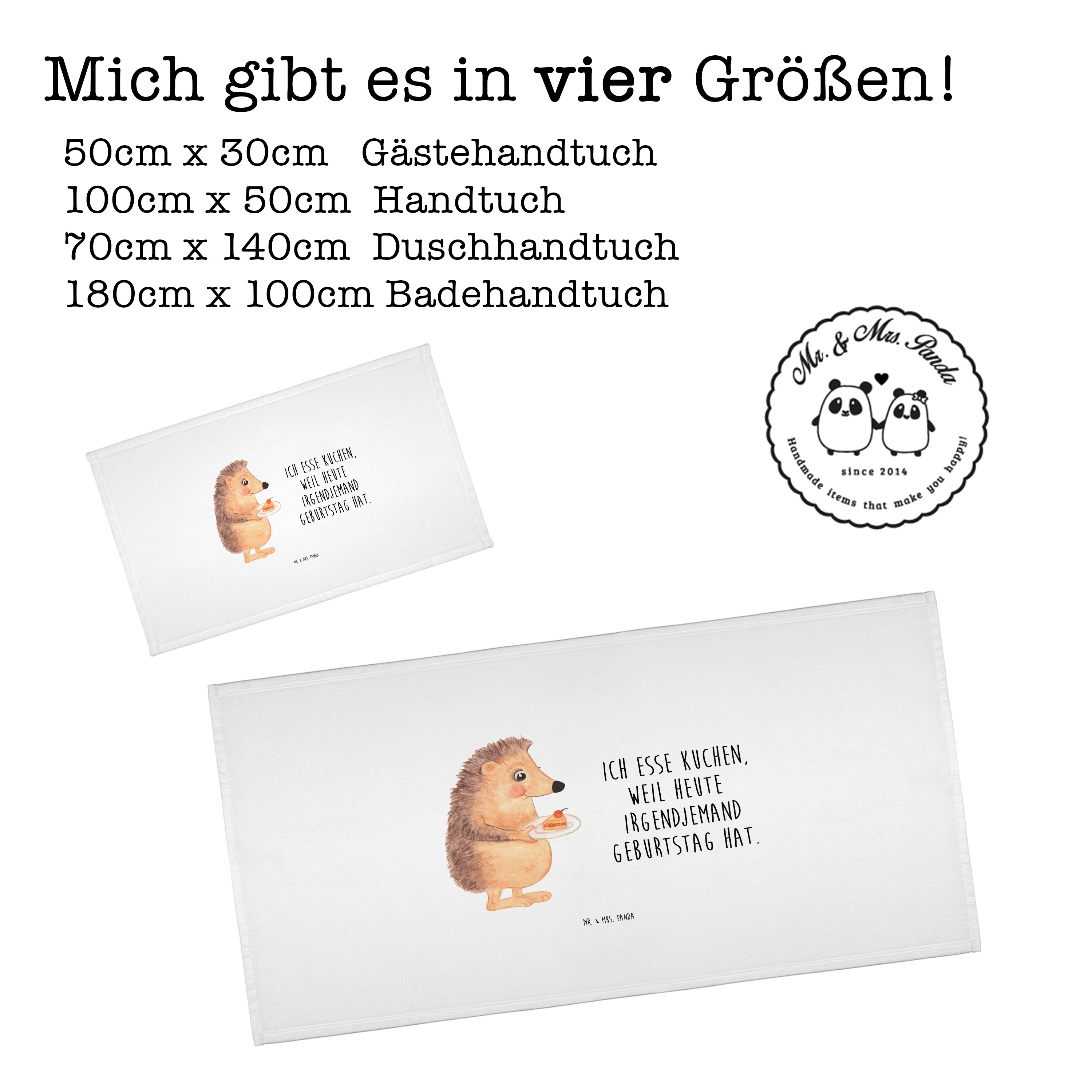 Handtuch Igel Kuchenstück