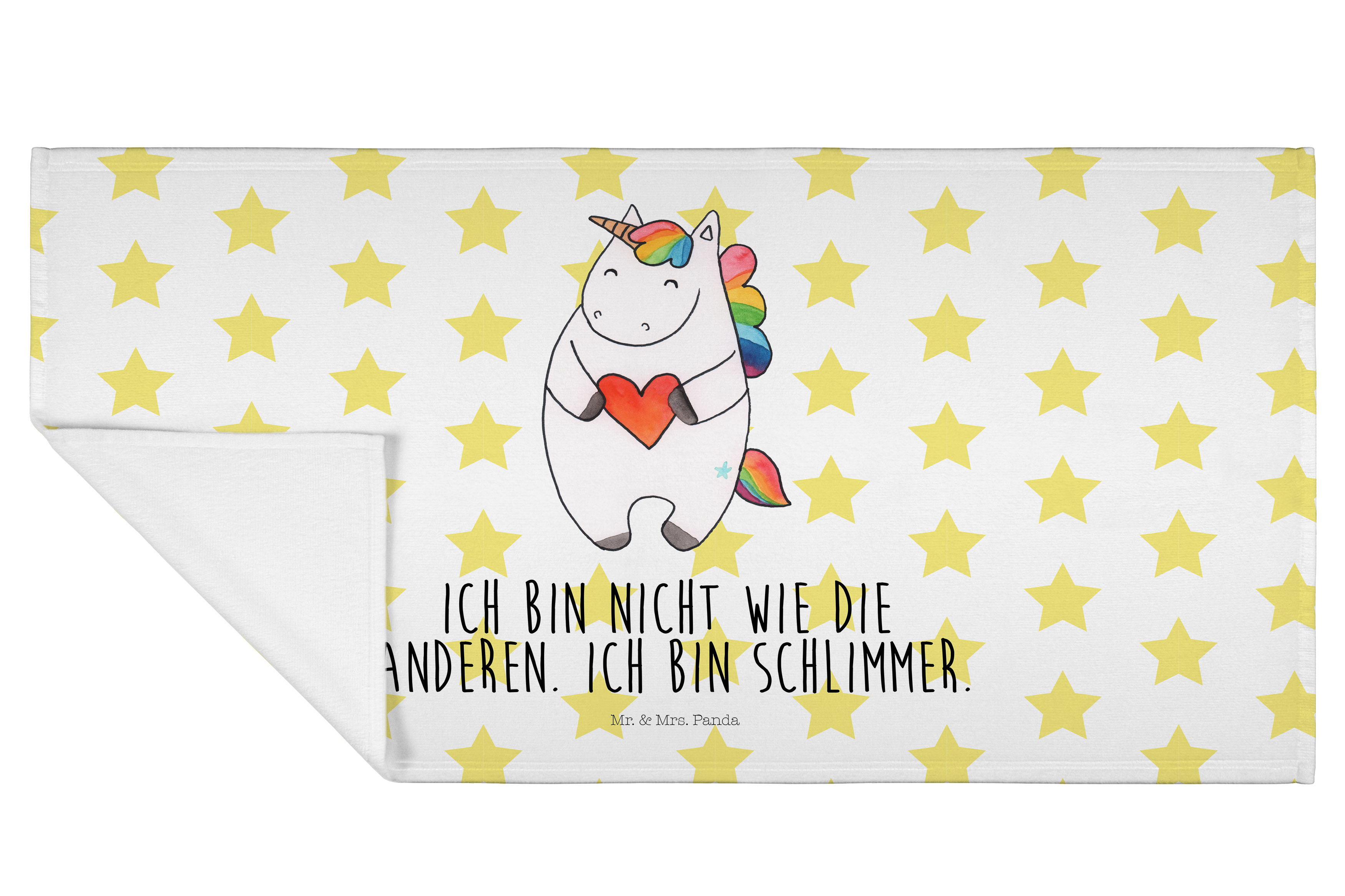 Handtuch Einhorn Herz