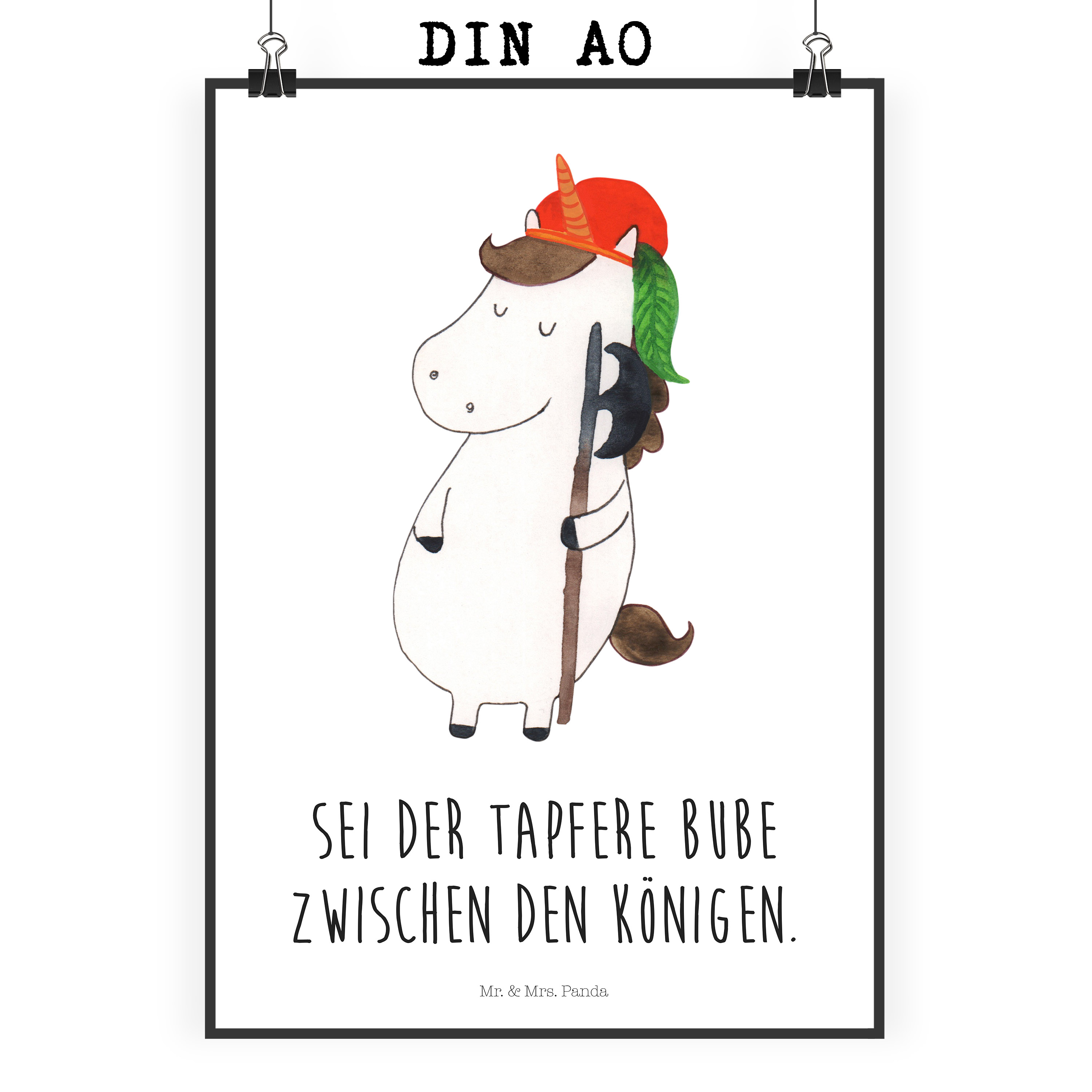 Poster Einhorn Junge