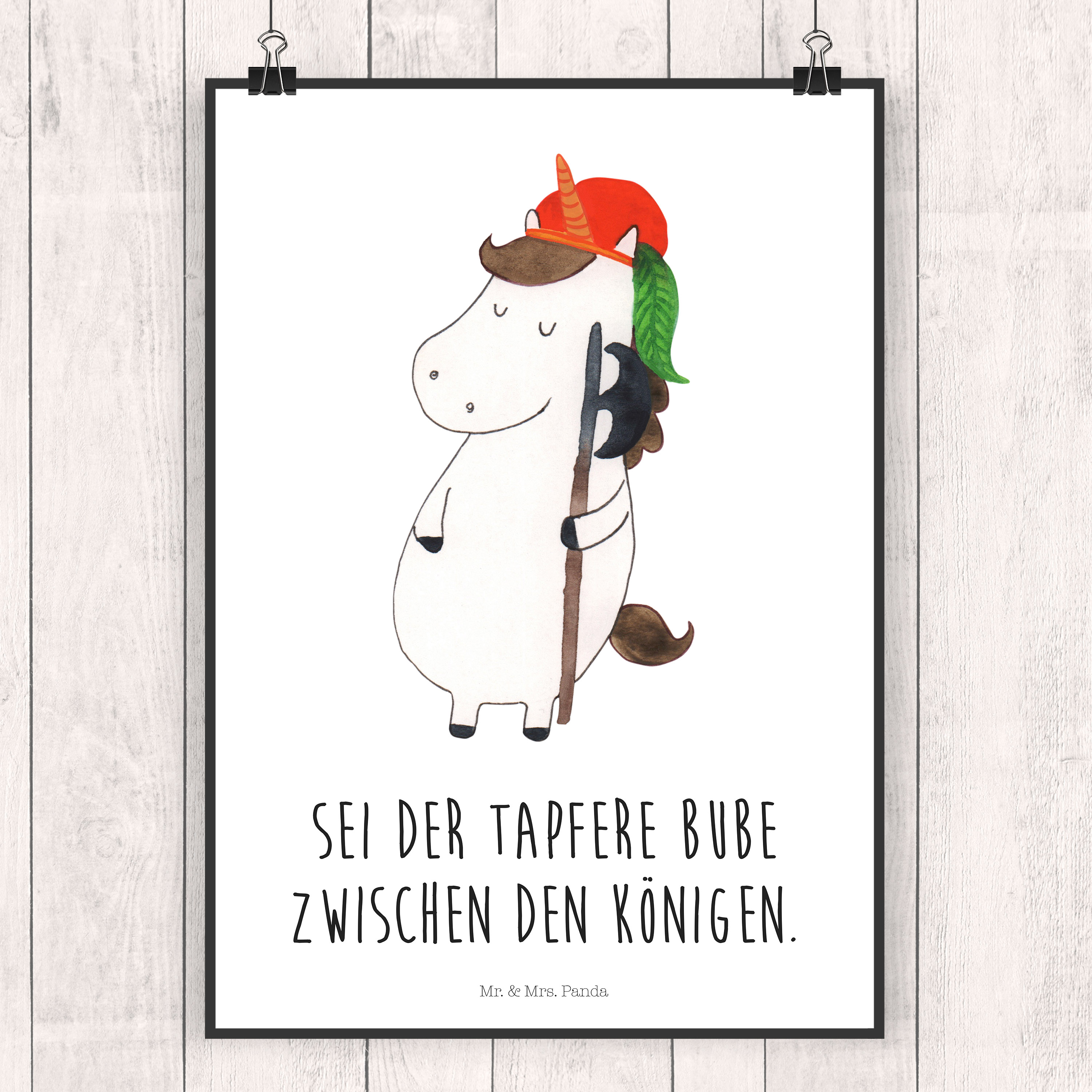 Poster Einhorn Junge