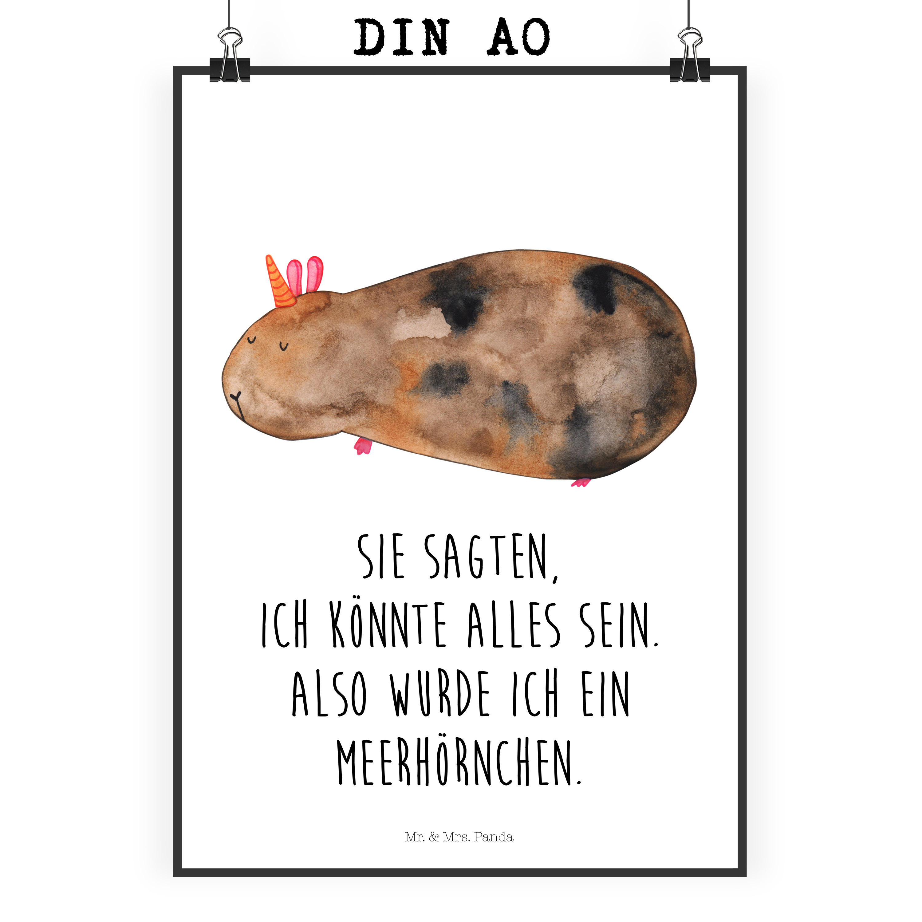 Poster Einhorn Meerschweinchen