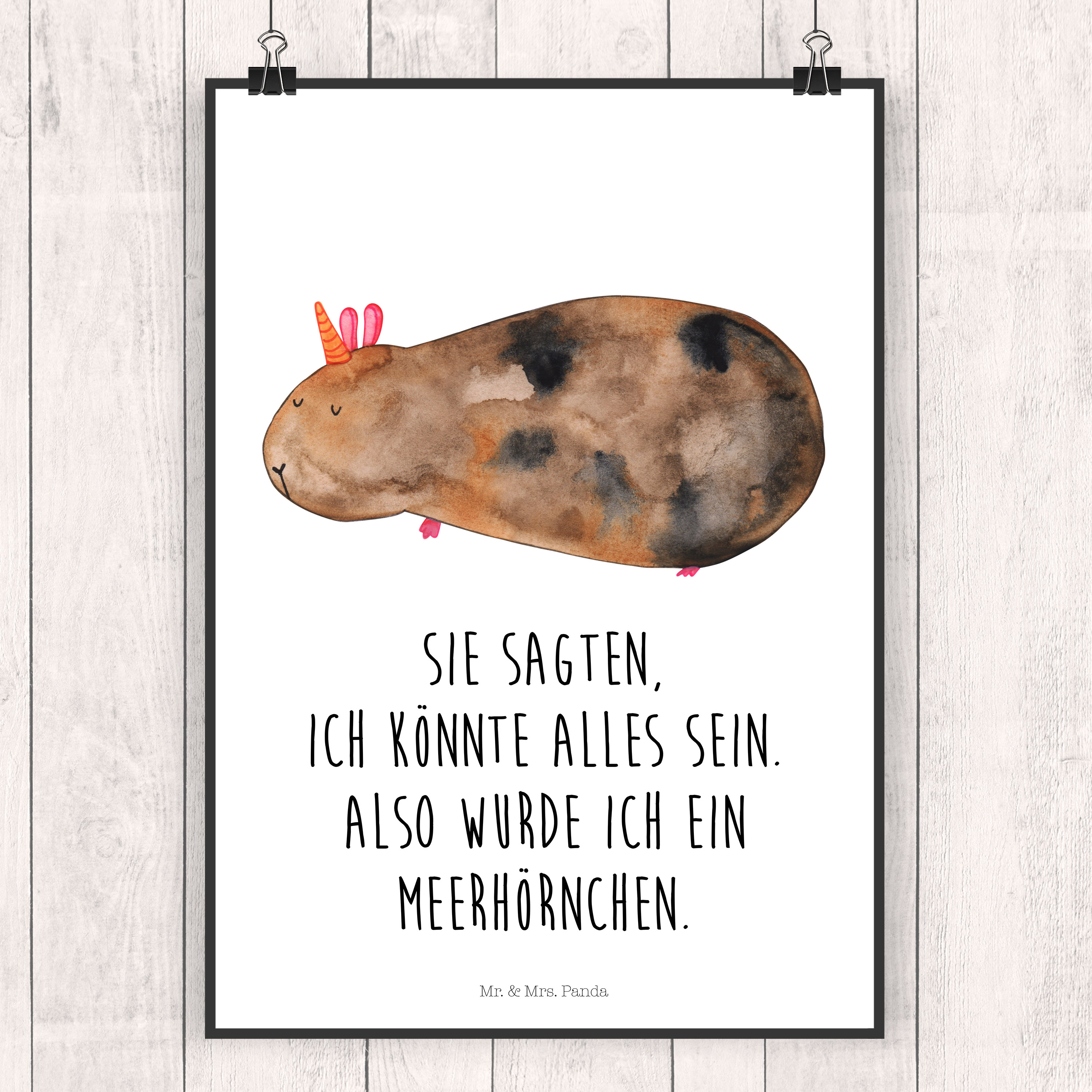 Poster Einhorn Meerschweinchen