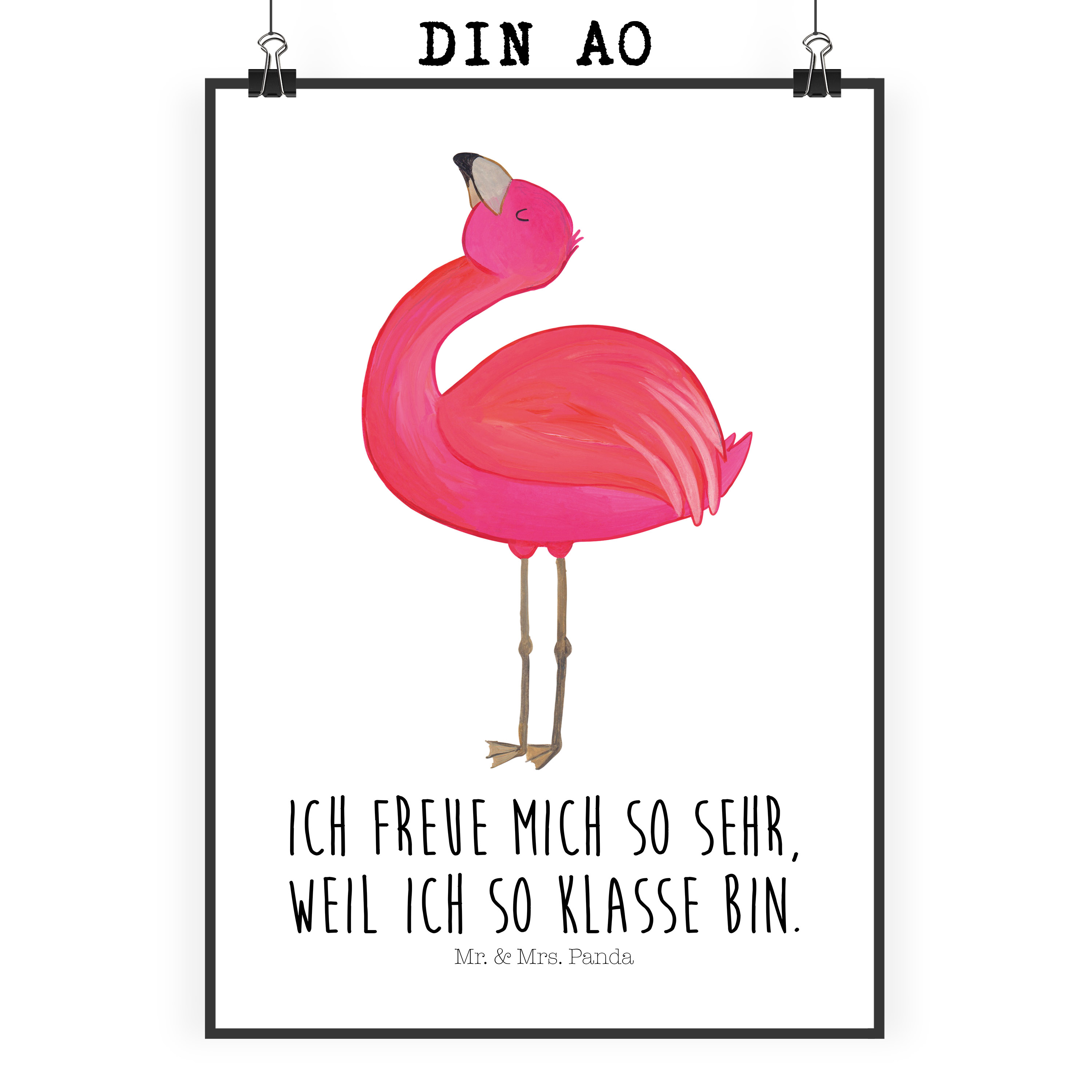 Poster Flamingo Stolz