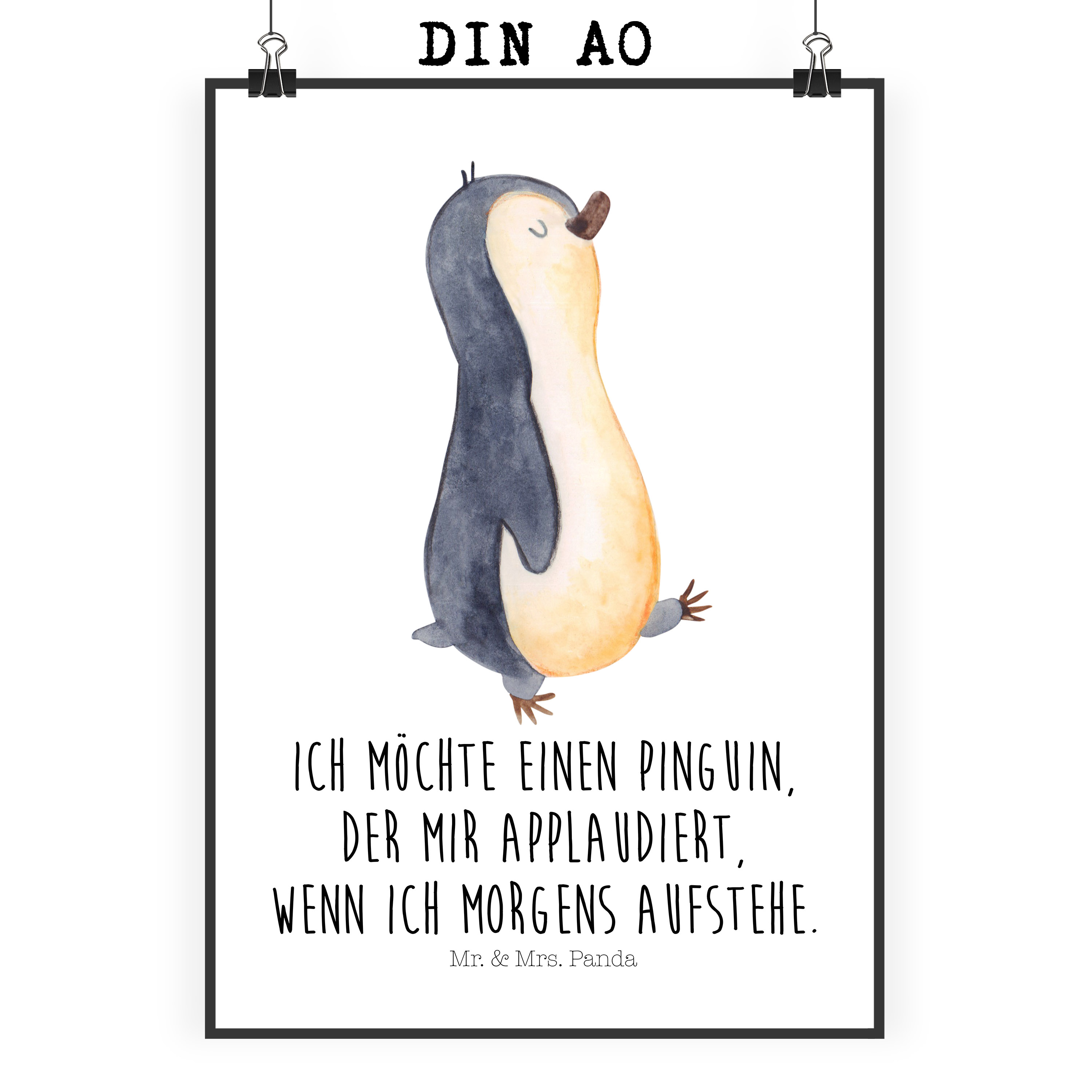 Poster Pinguin marschieren