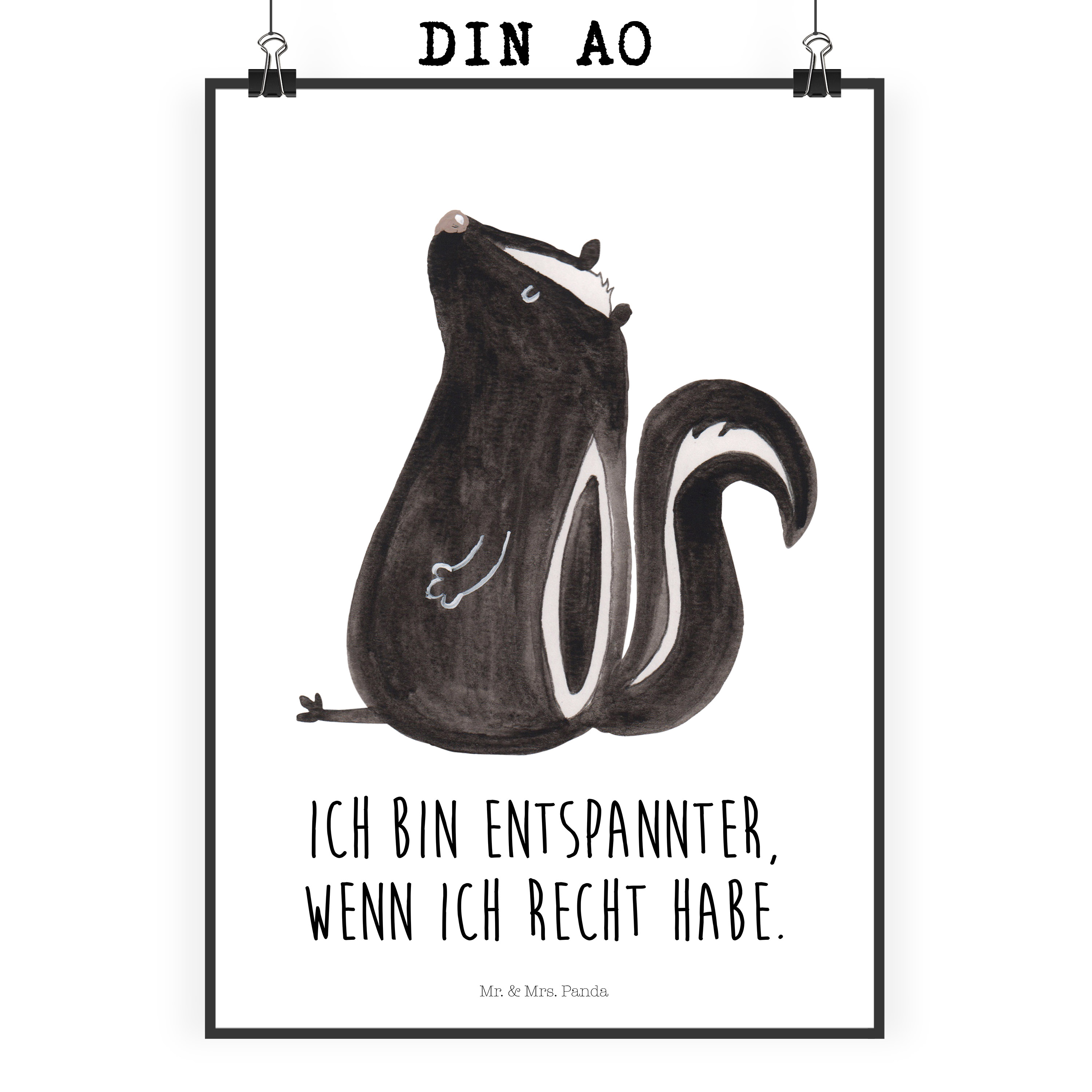 Poster Stinktier Sitzen