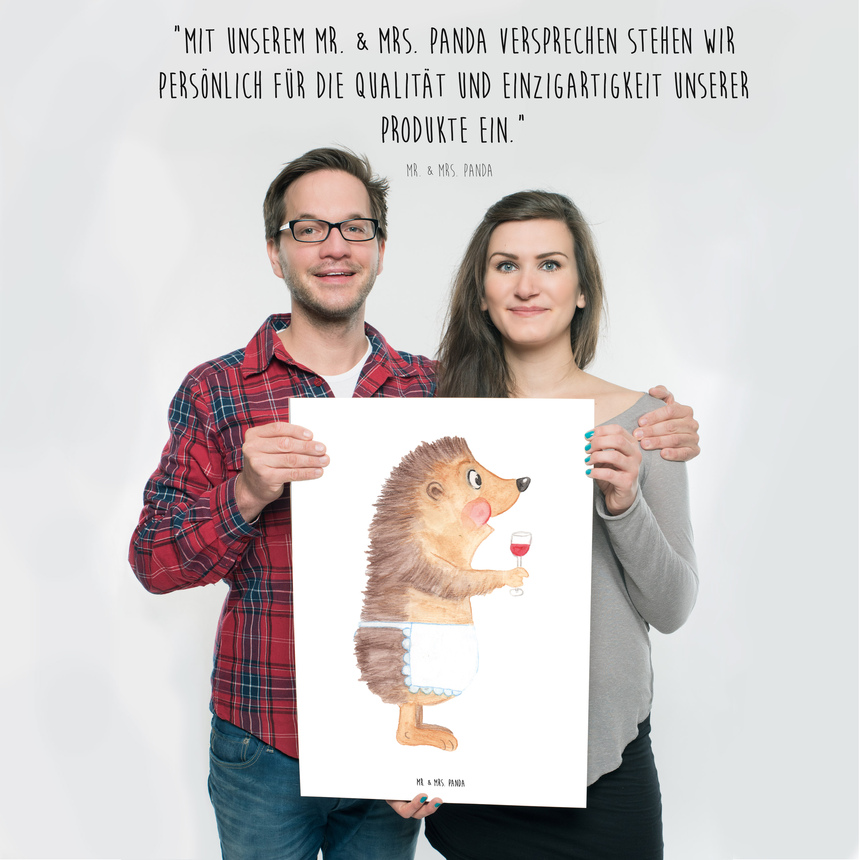 Poster Igel Wein