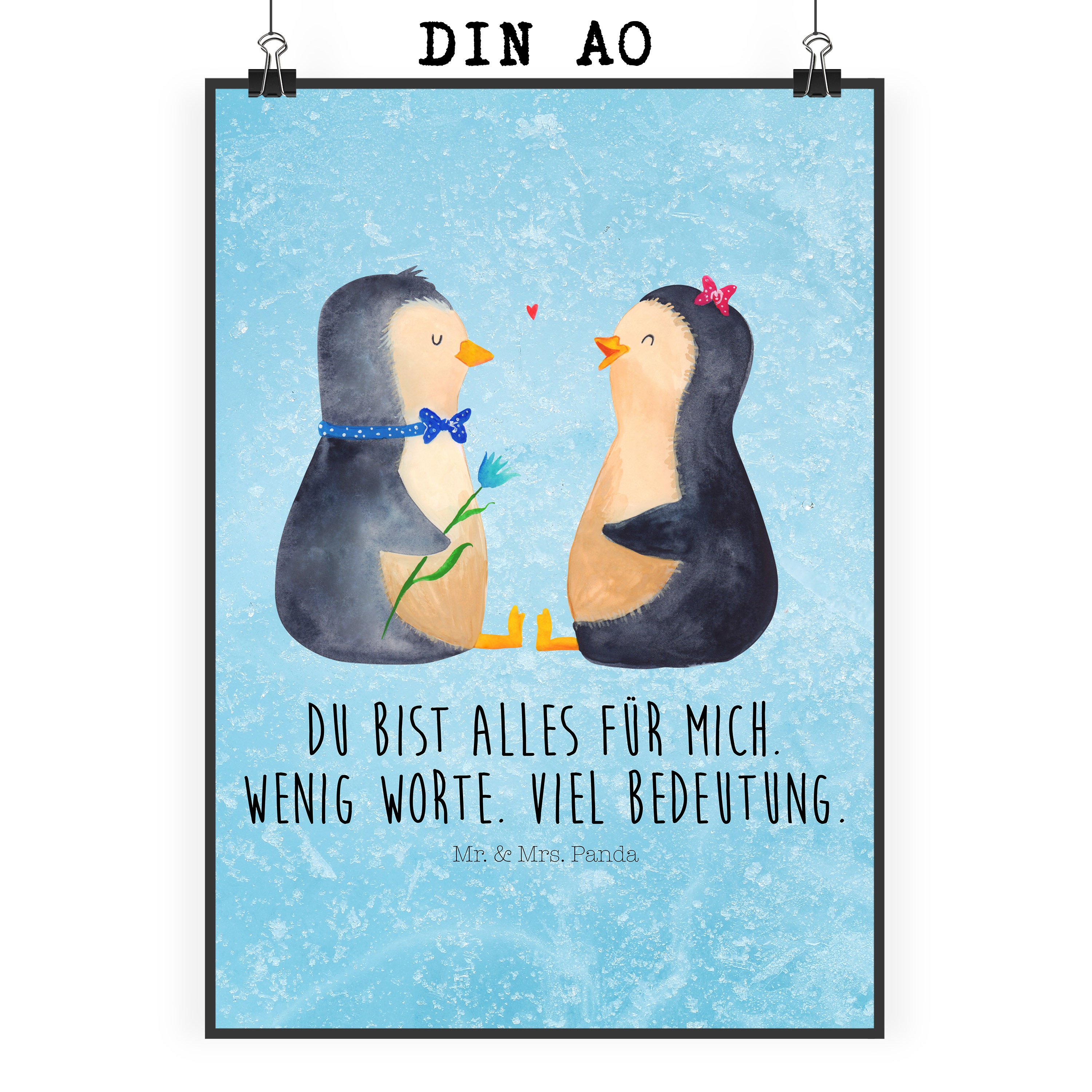 Poster Pinguin Pärchen