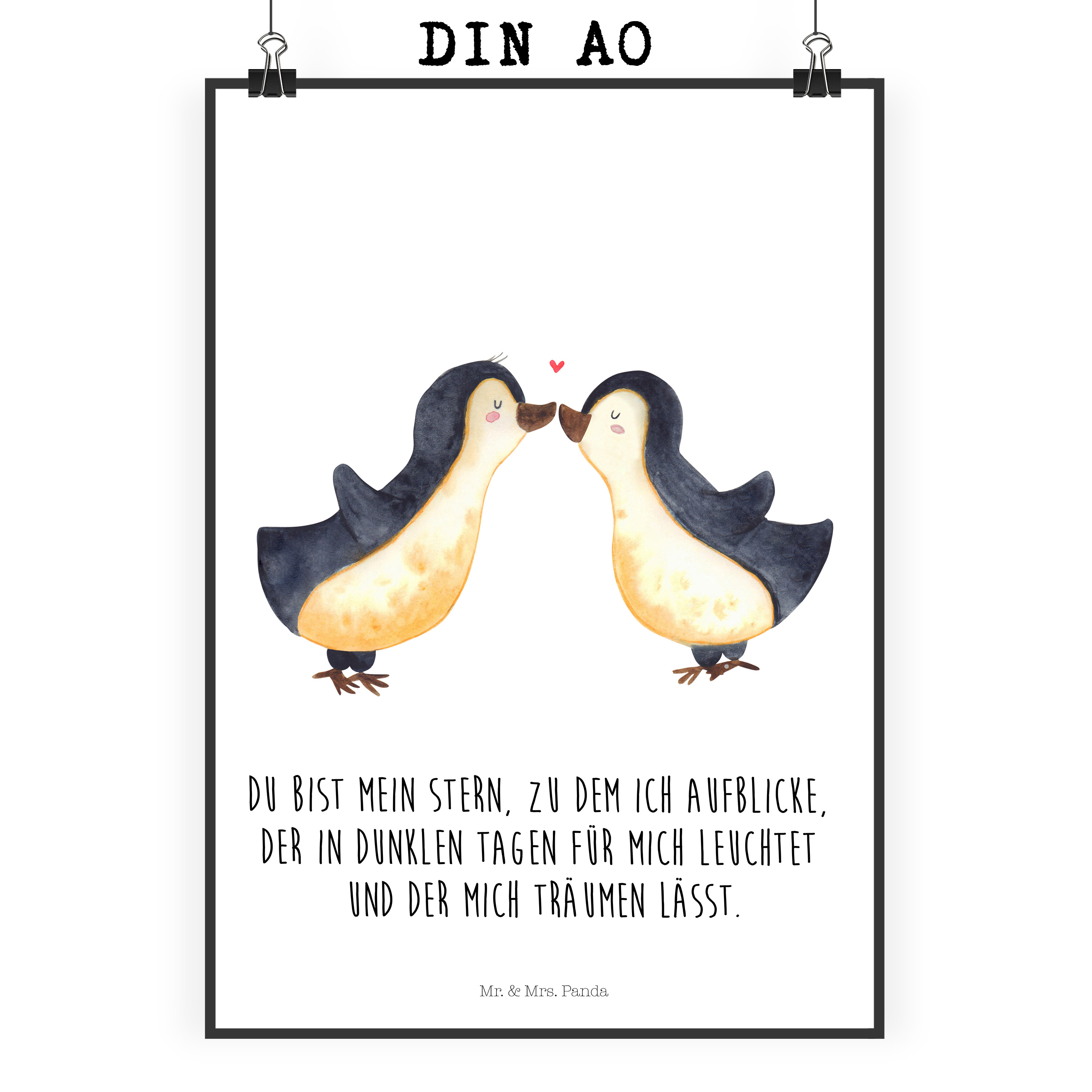 Poster Pinguin Liebe