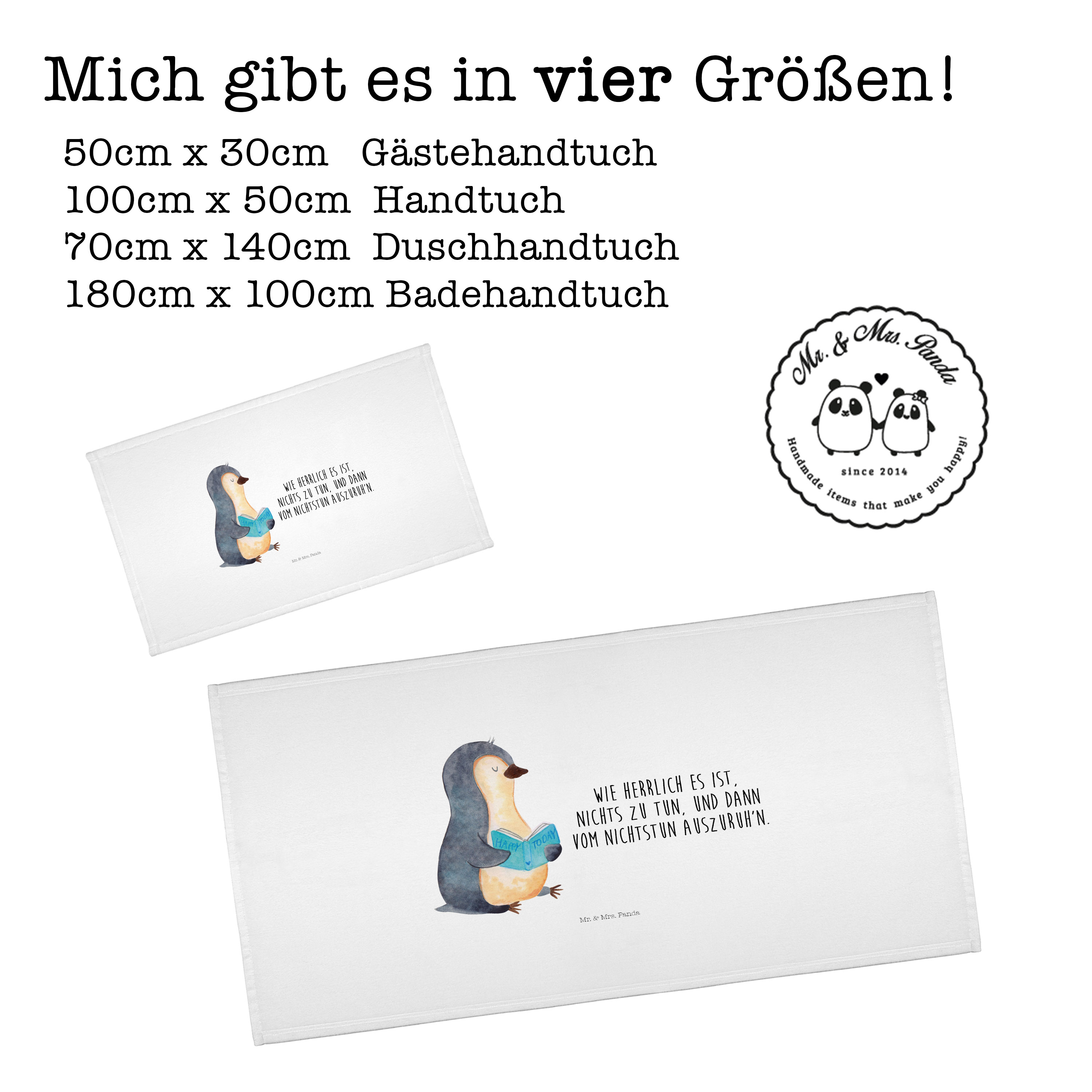 Handtuch Pinguin Buch