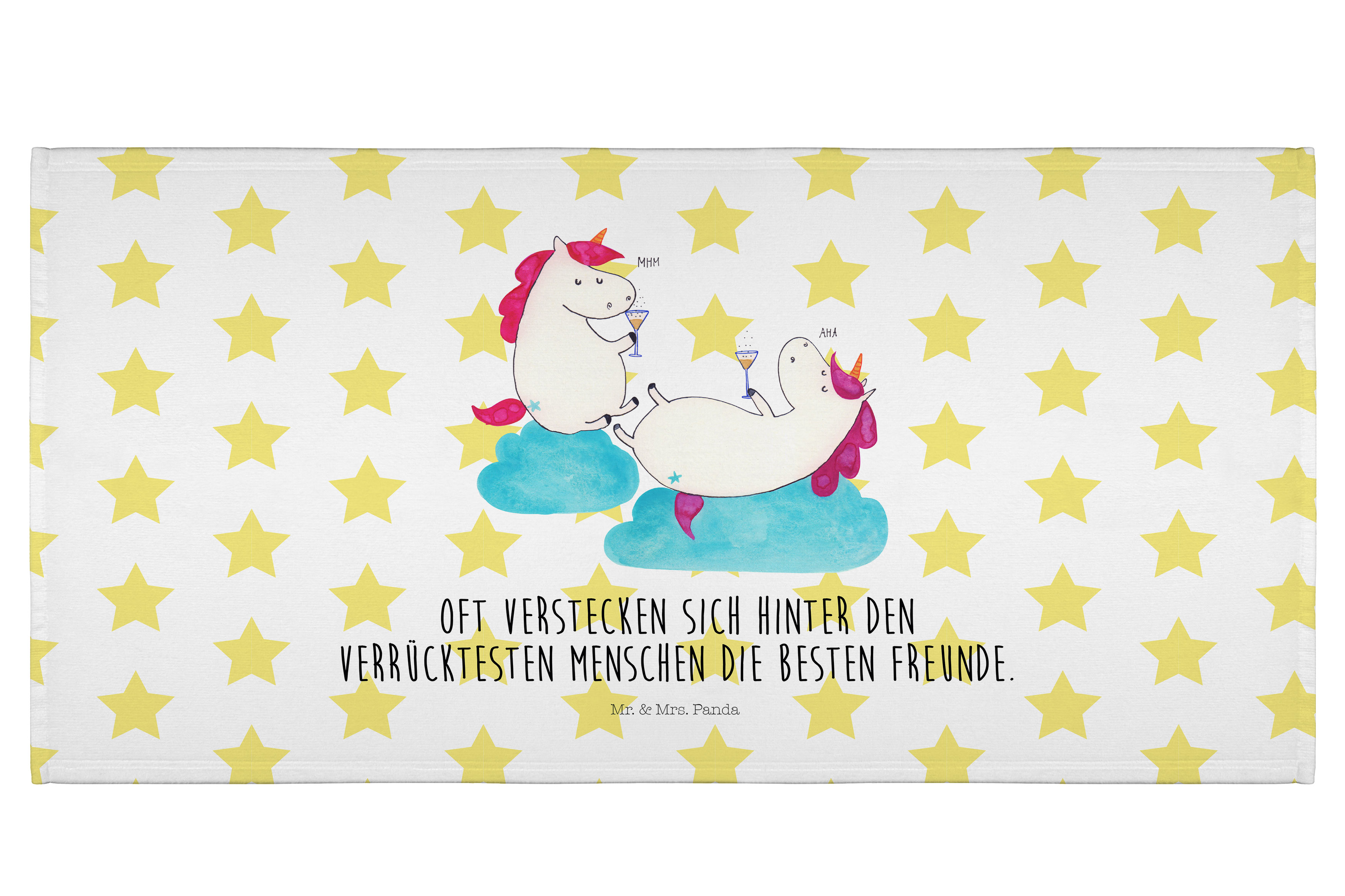 Handtuch Einhorn Sekt