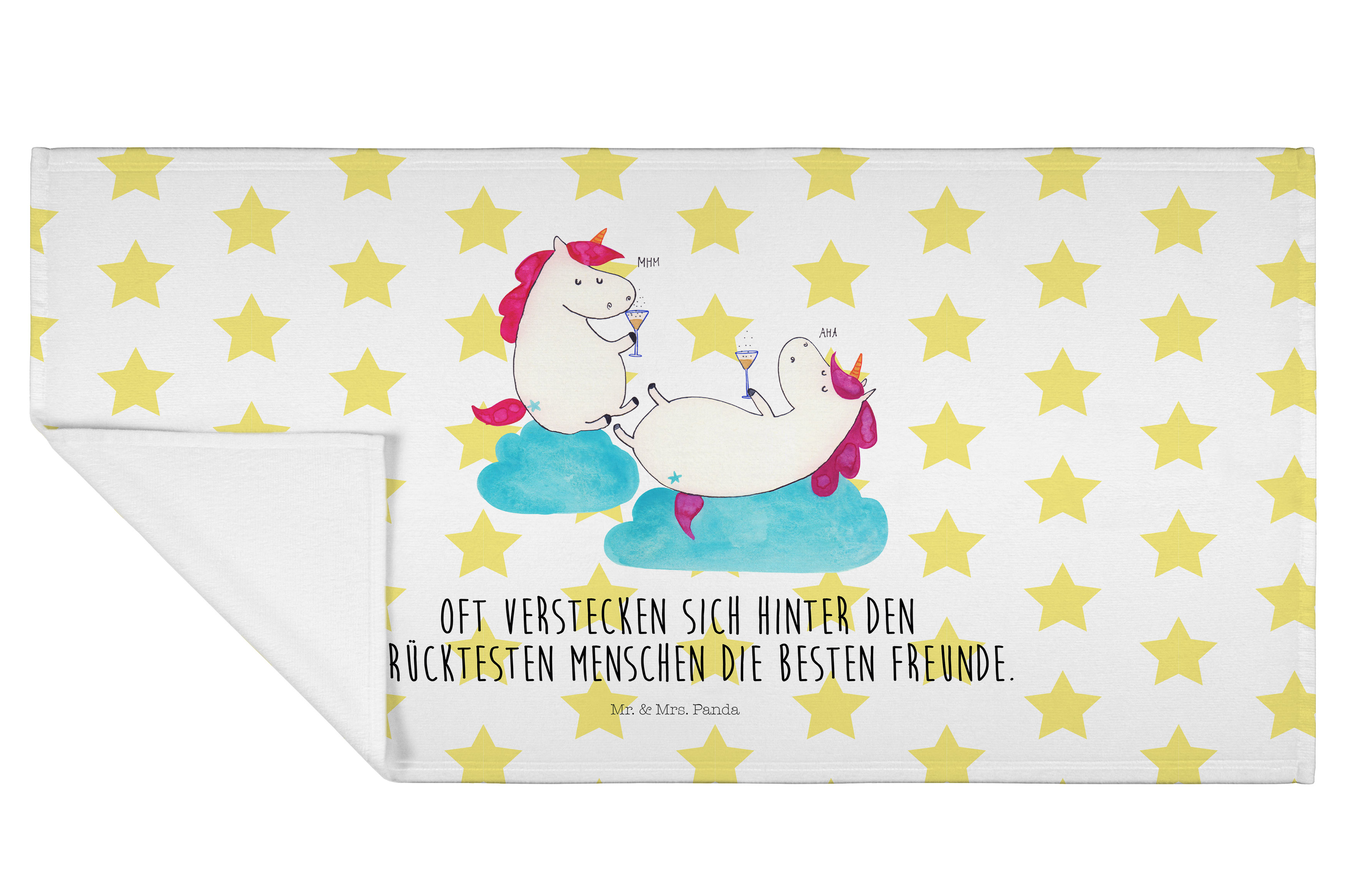 Handtuch Einhorn Sekt