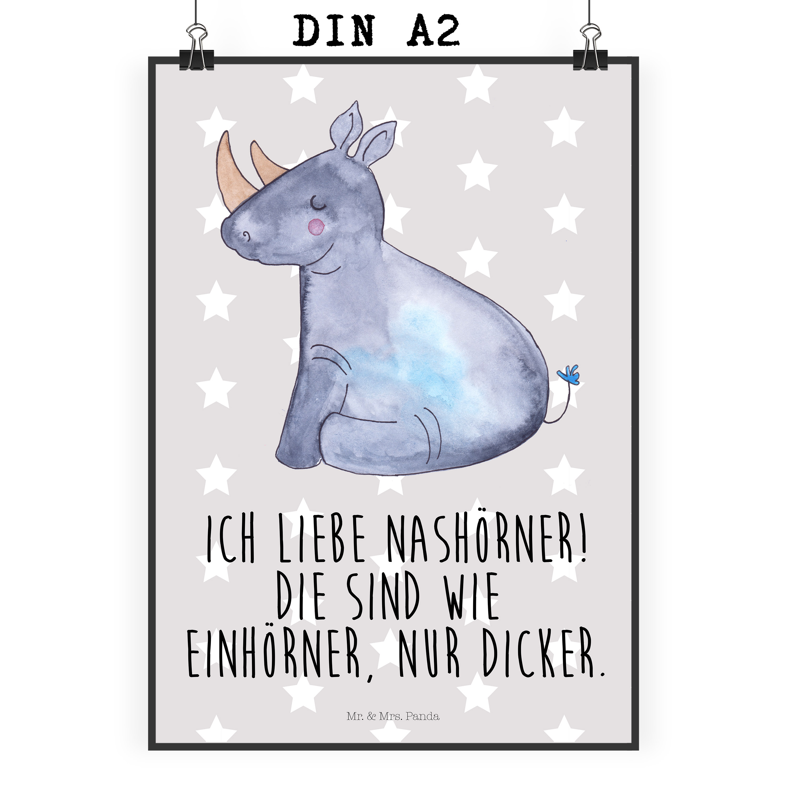 Poster Einhorn Nashorn