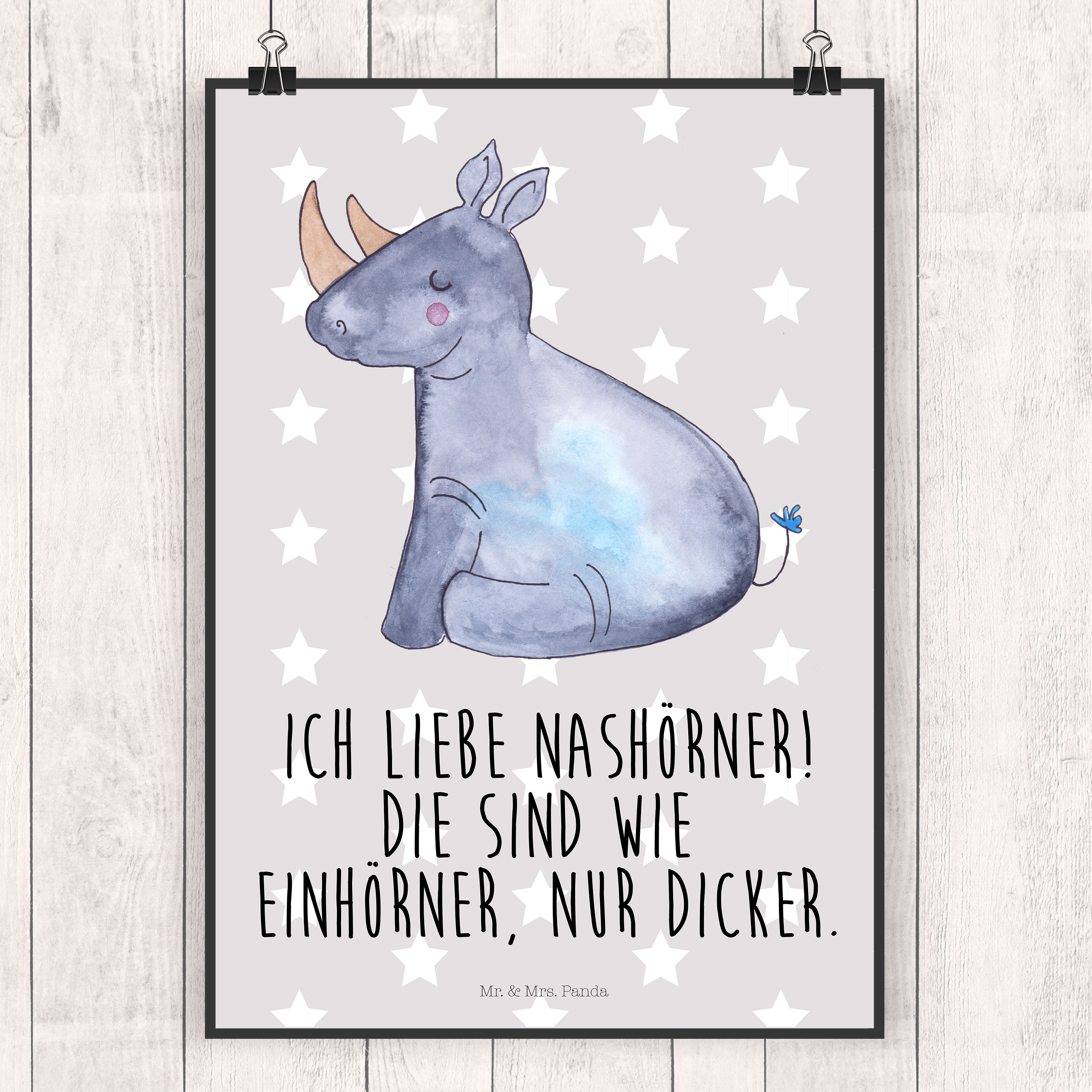 Poster Einhorn Nashorn