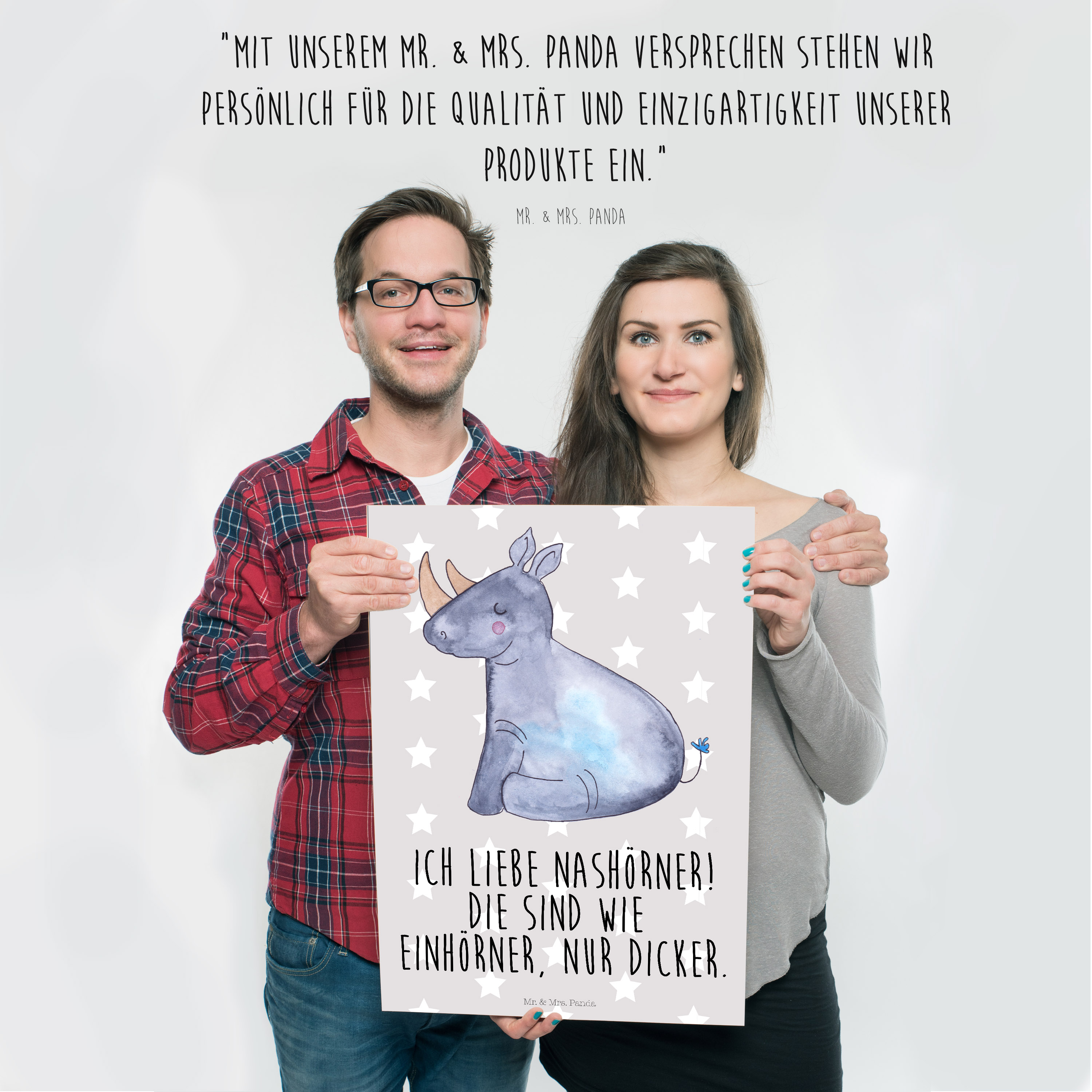 Poster Einhorn Nashorn