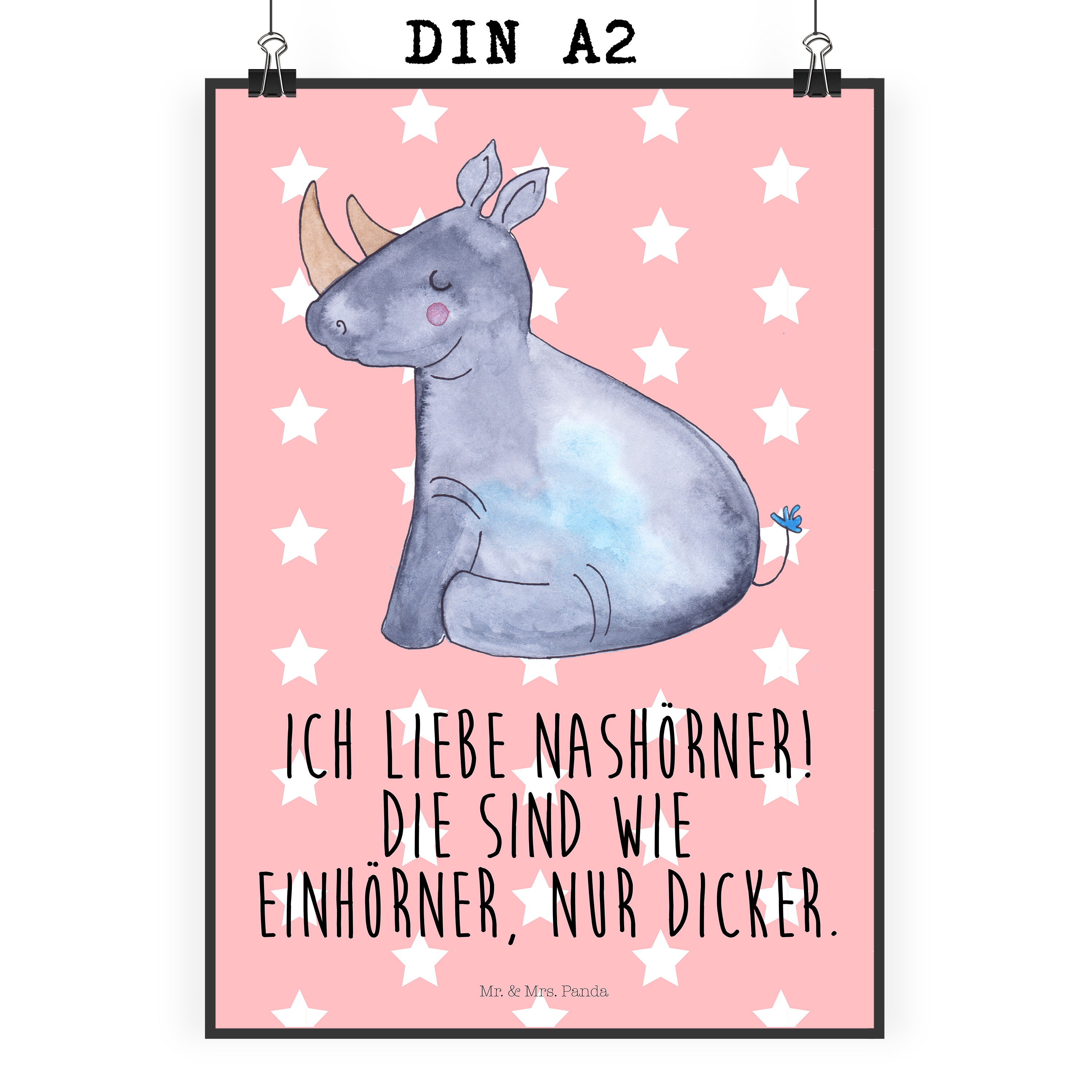 Poster Einhorn Nashorn