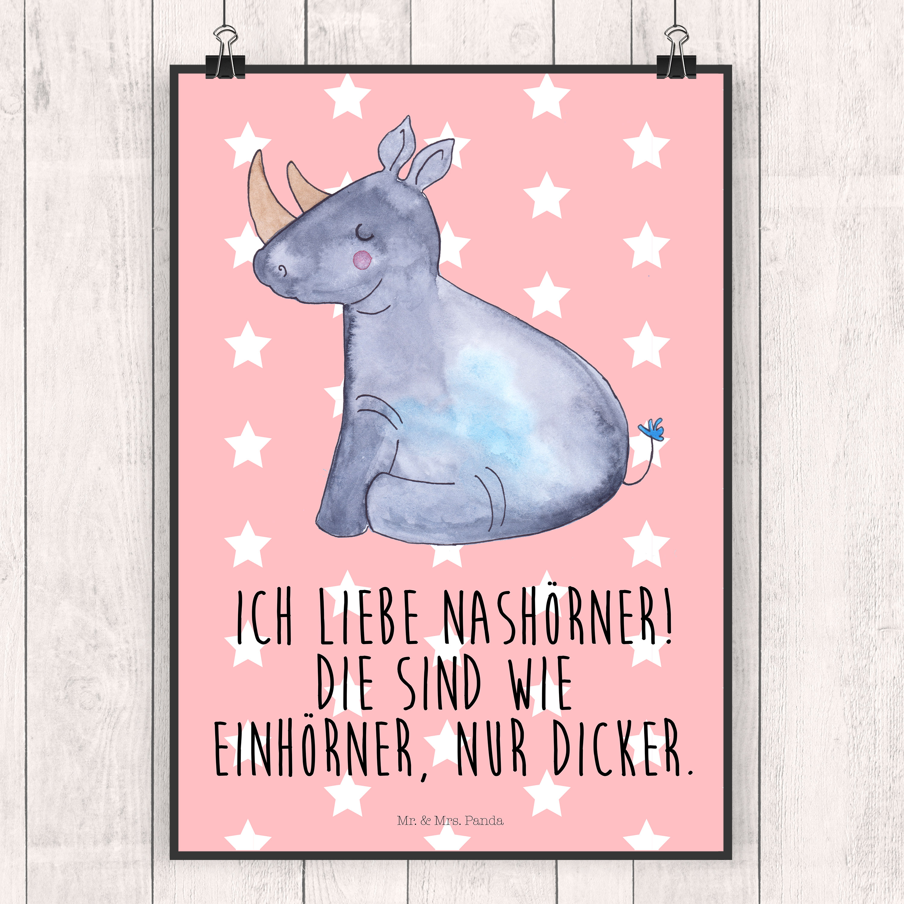 Poster Einhorn Nashorn