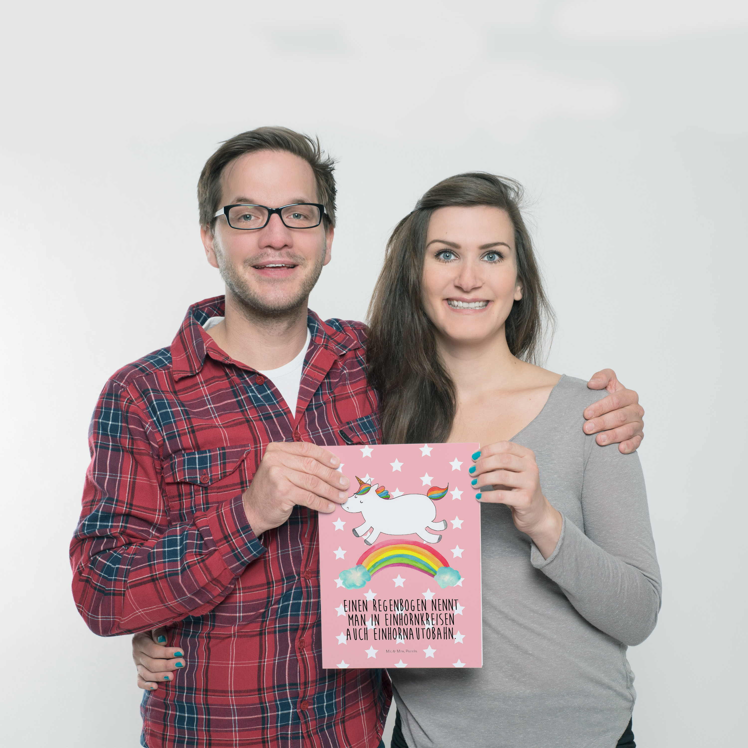 Poster Einhorn Regenbogen