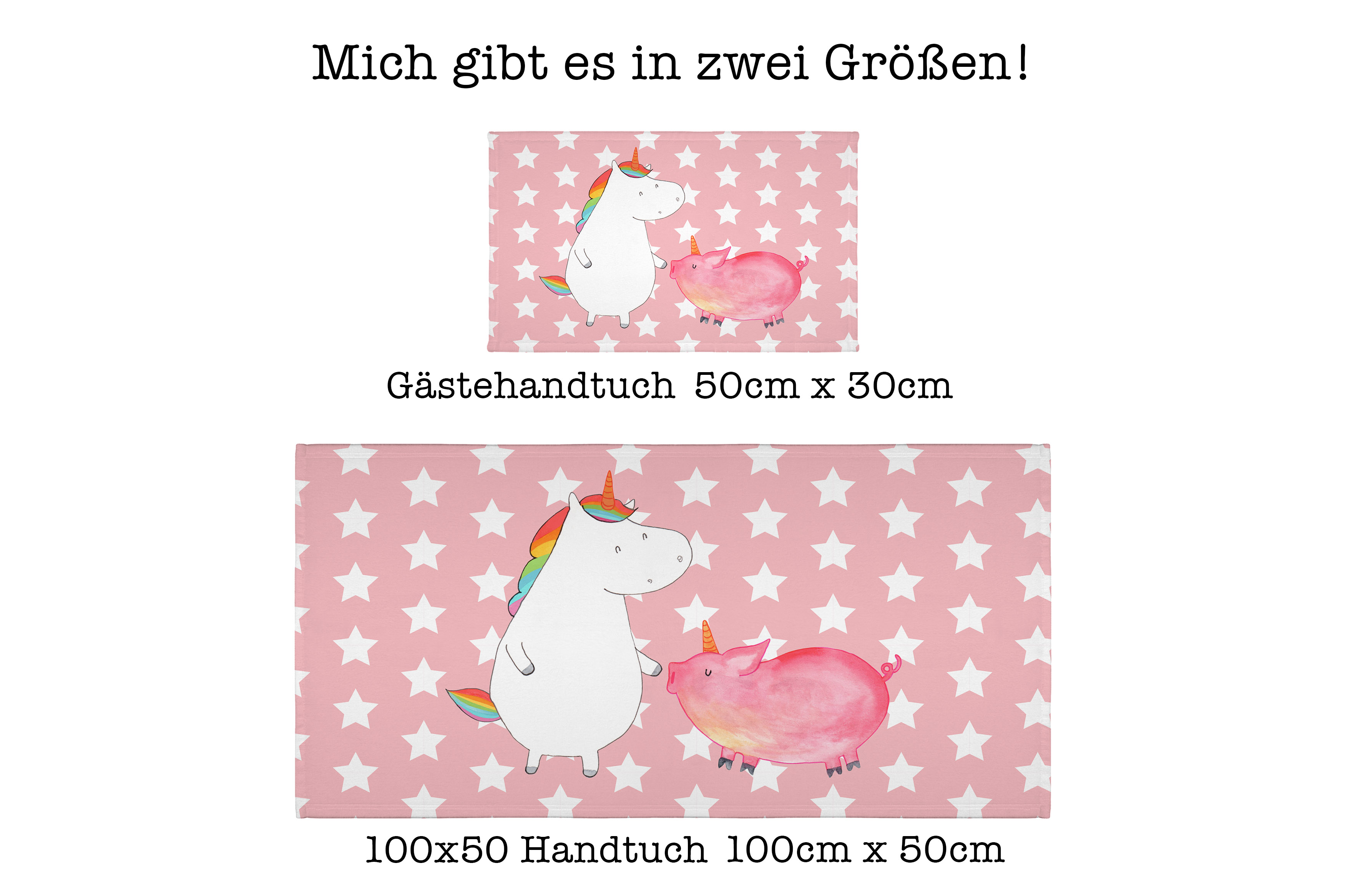 Handtuch Einhorn Schwein