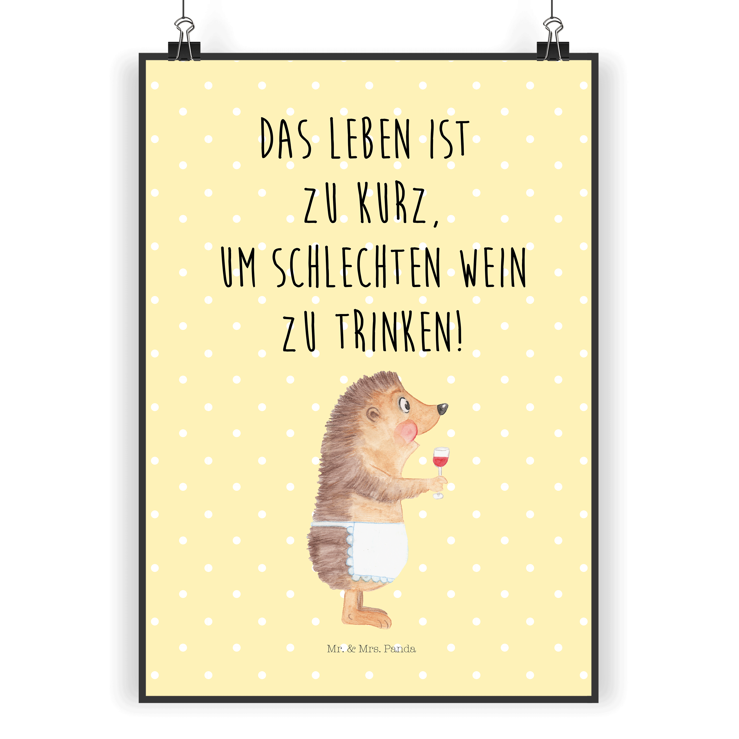 Poster Igel Wein