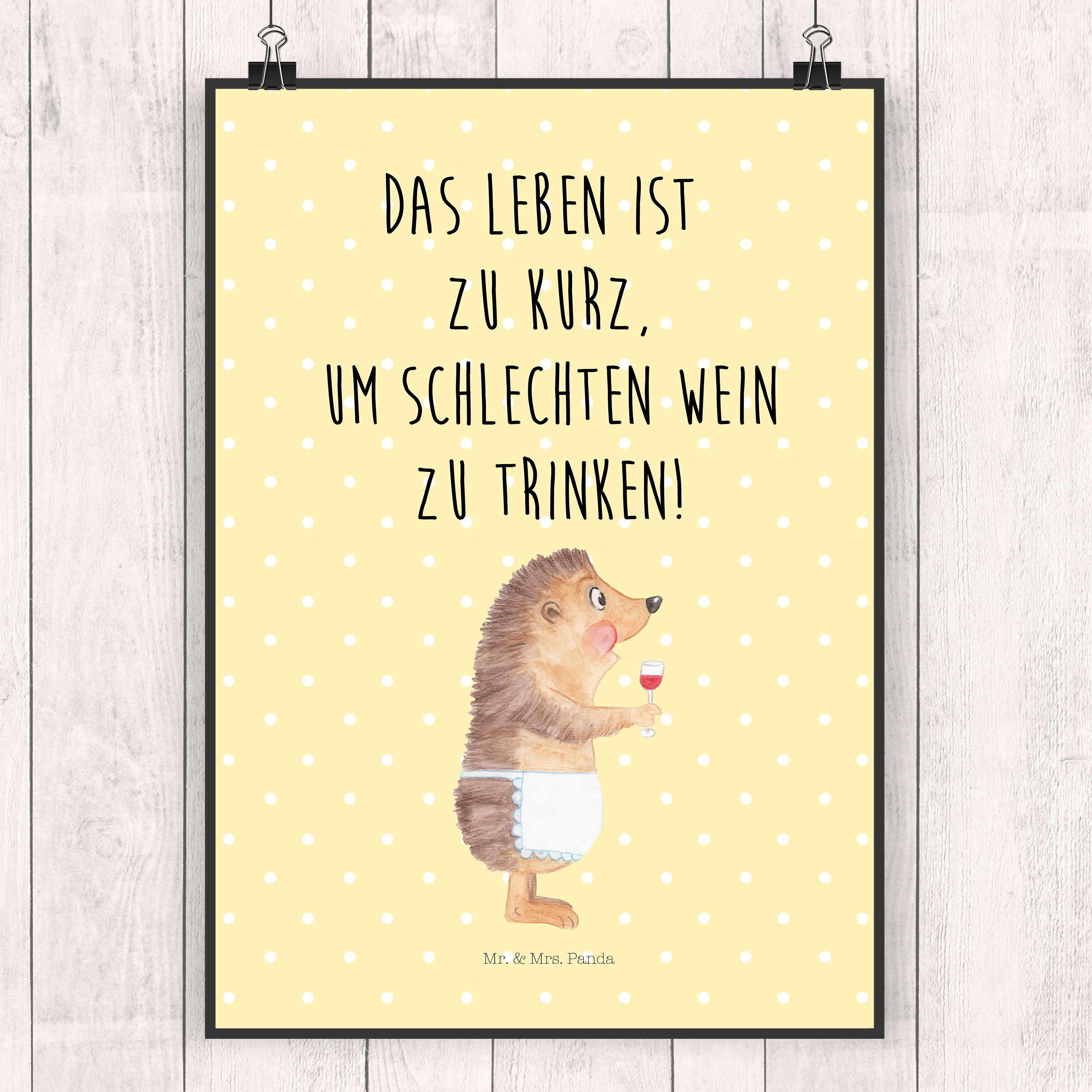 Poster Igel Wein