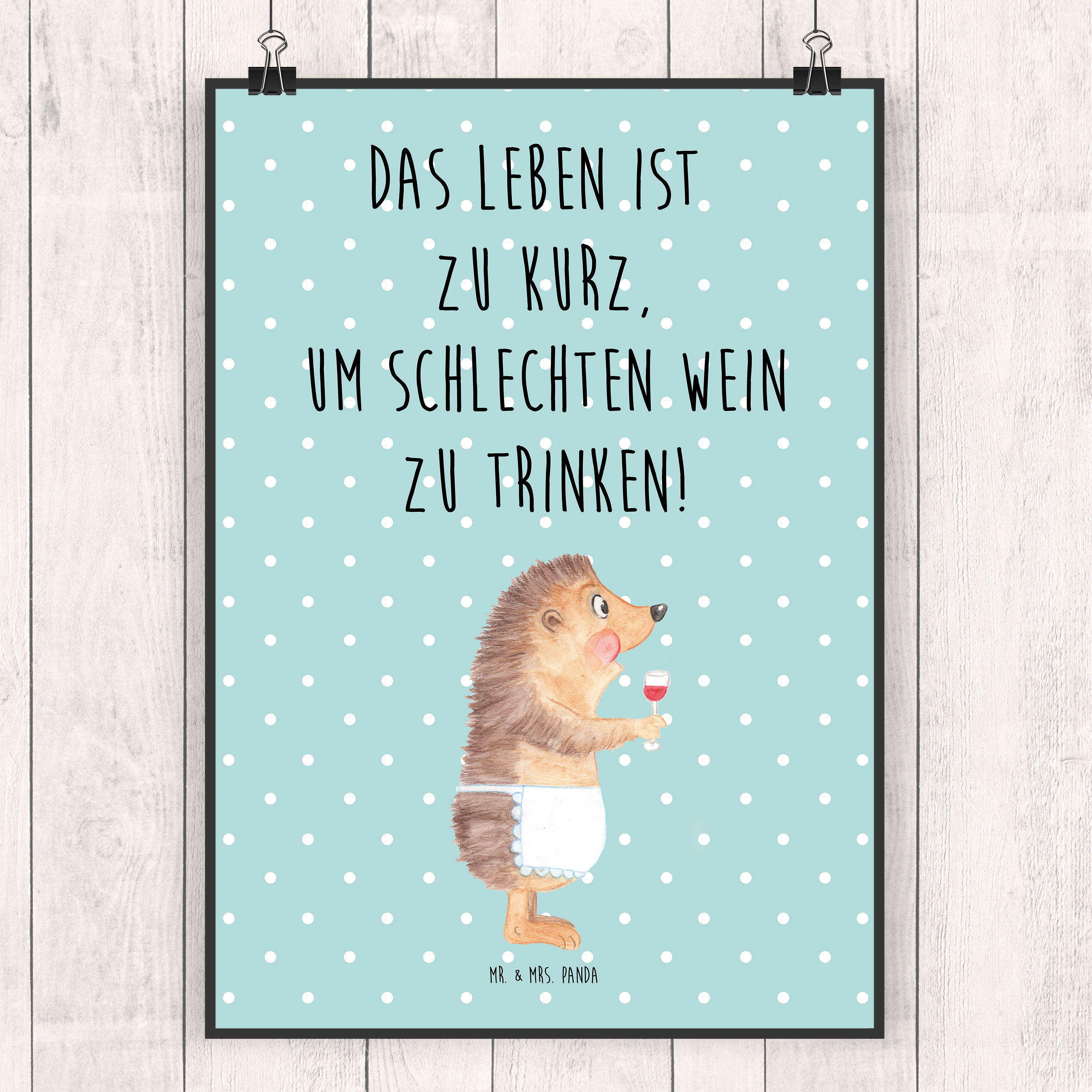 Poster Igel Wein