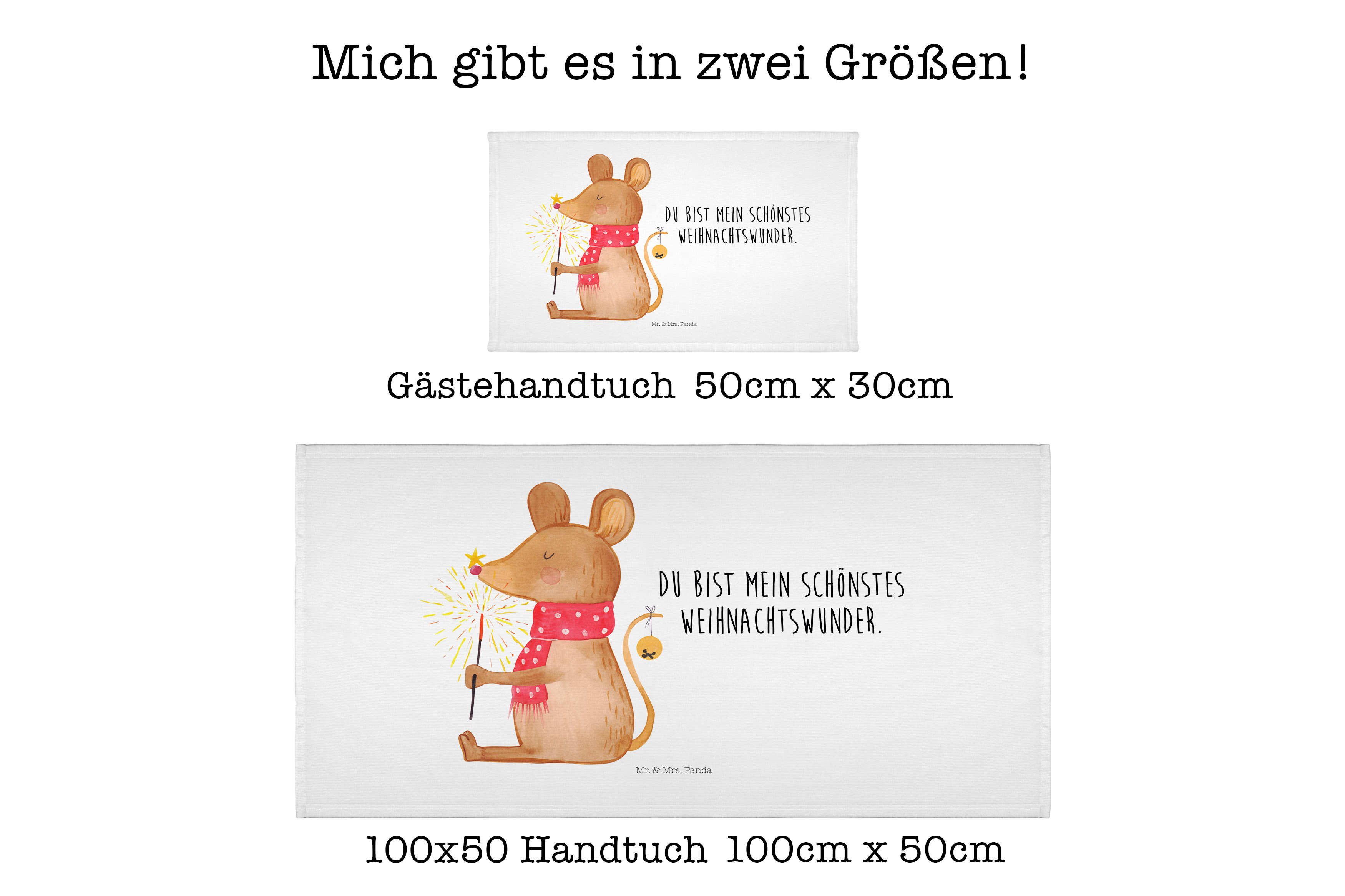 Handtuch Maus Weihnachten