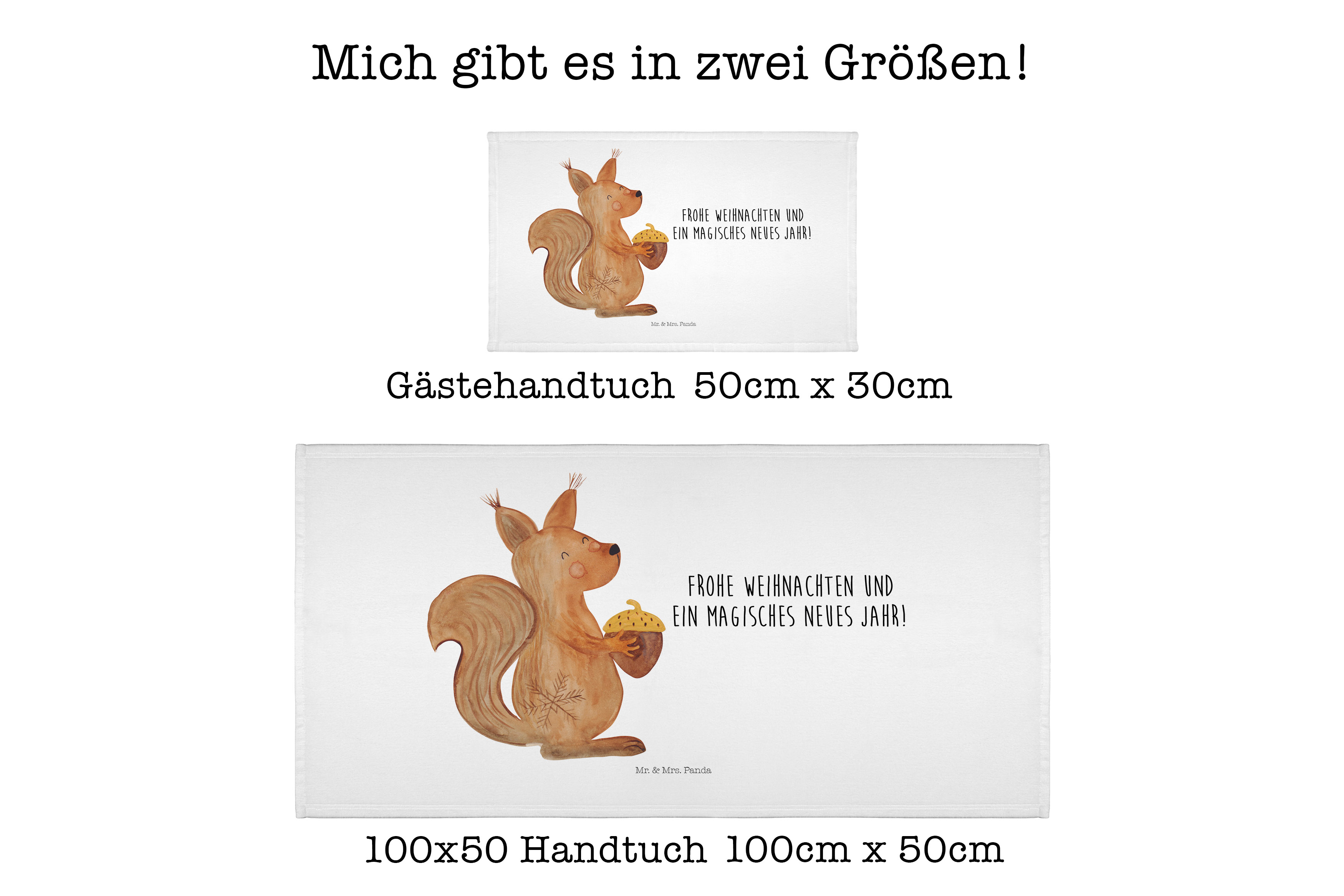 Handtuch Eichhörnchen Weihnachtszeit