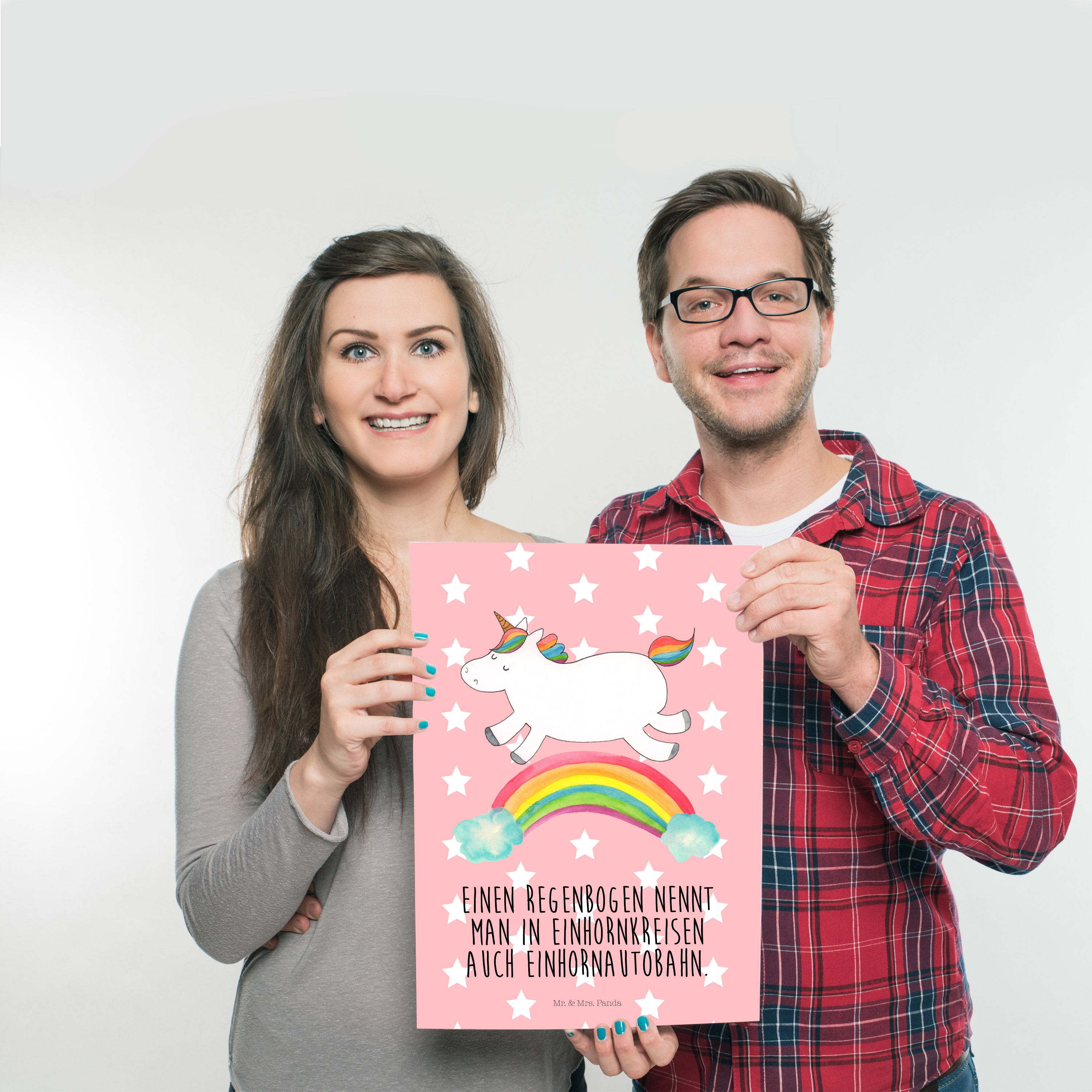 Poster Einhorn Regenbogen