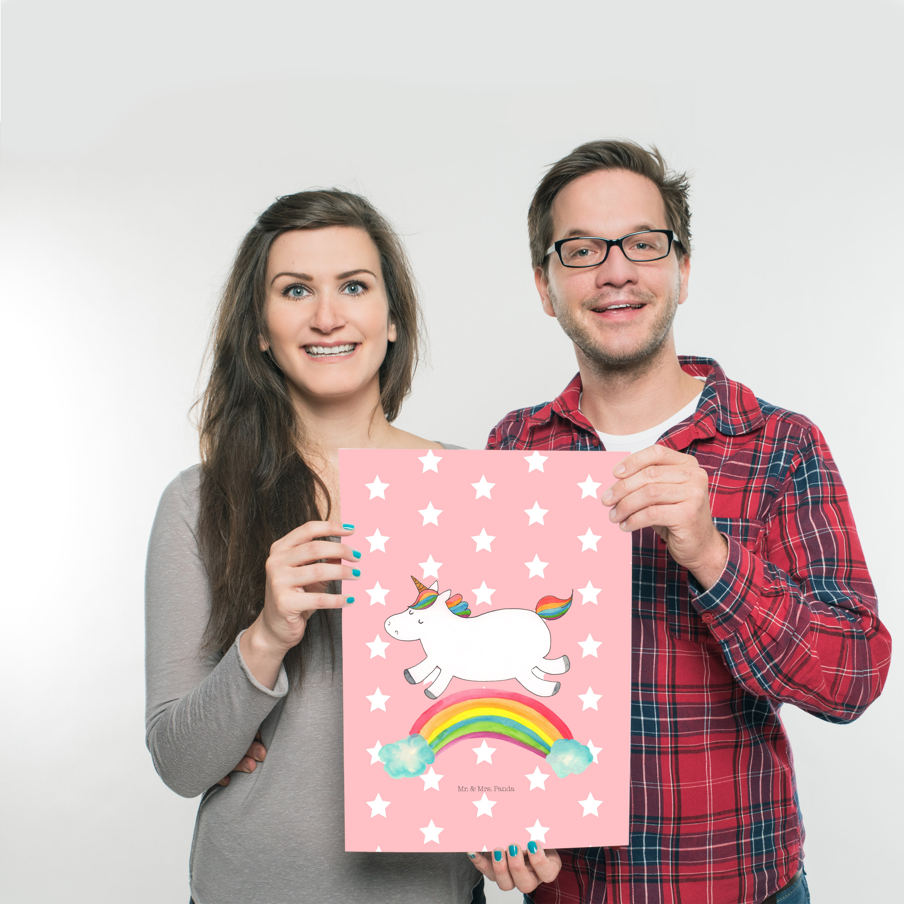 Poster Einhorn Regenbogen