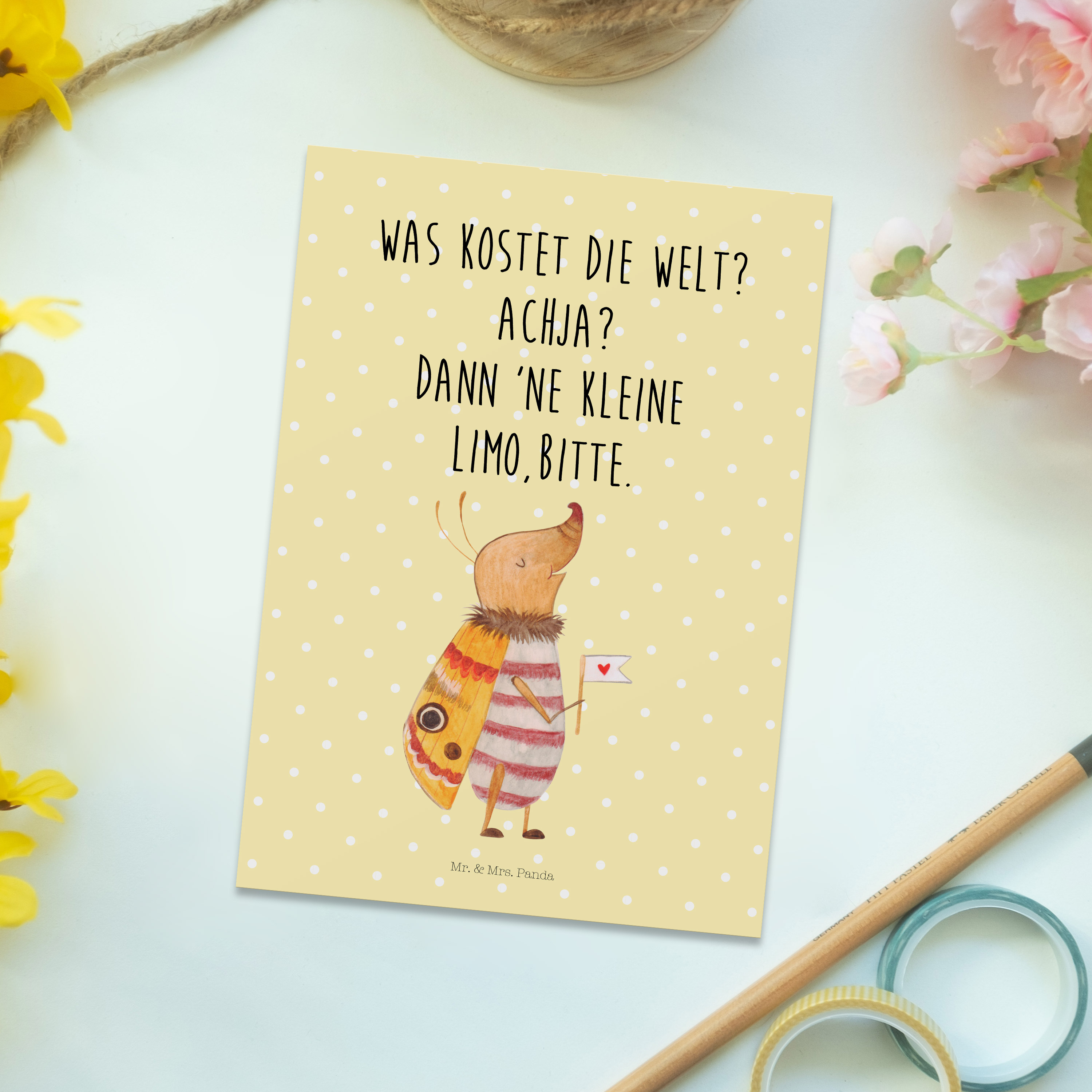 Postkarte Nachtfalter Fähnchen - Geschenk Grußkarte Spruch witzig Ansichtskarten - Bild 17 von 20