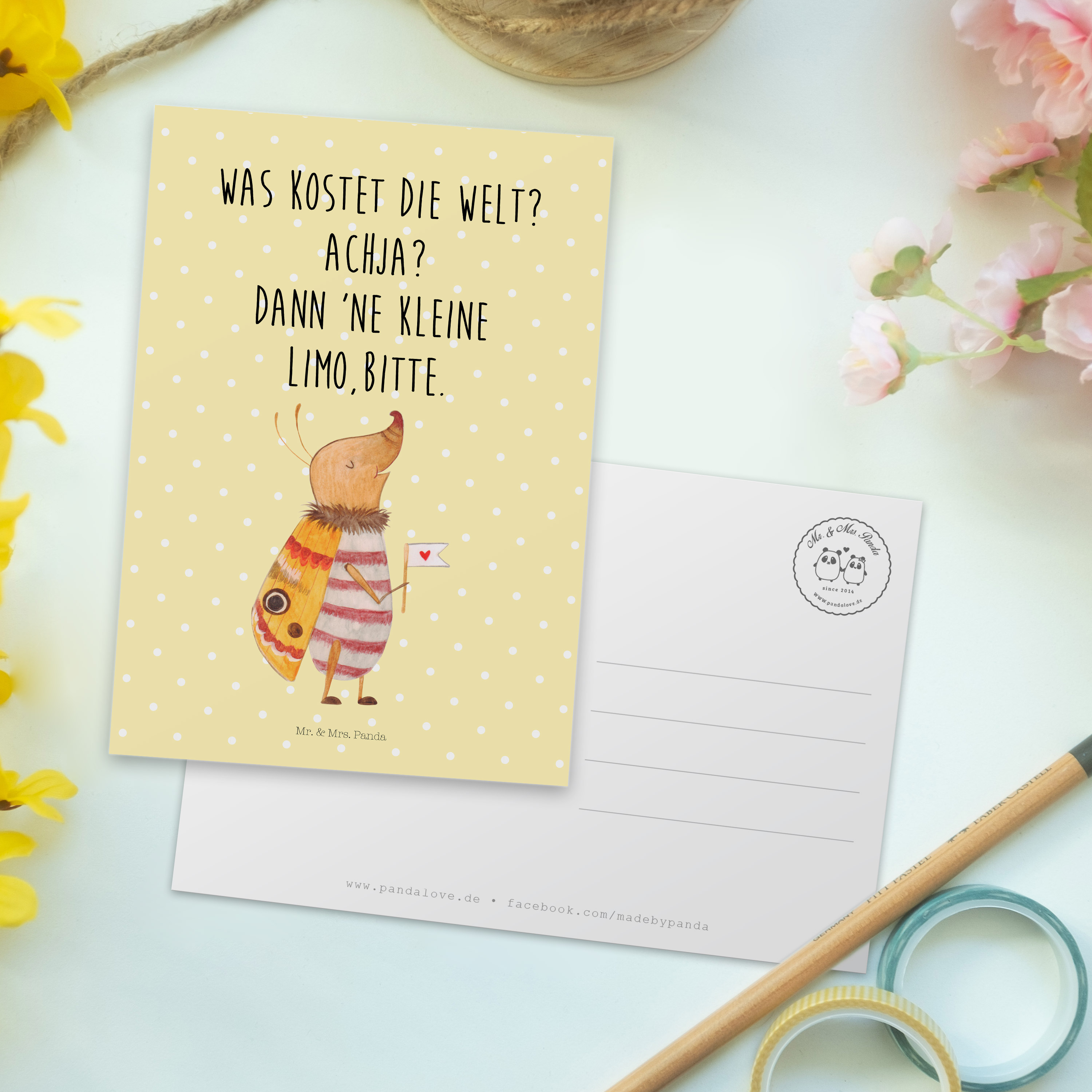 Postkarte Nachtfalter Fähnchen - Geschenk Grußkarte Spruch witzig Ansichtskarten - Bild 18 von 20