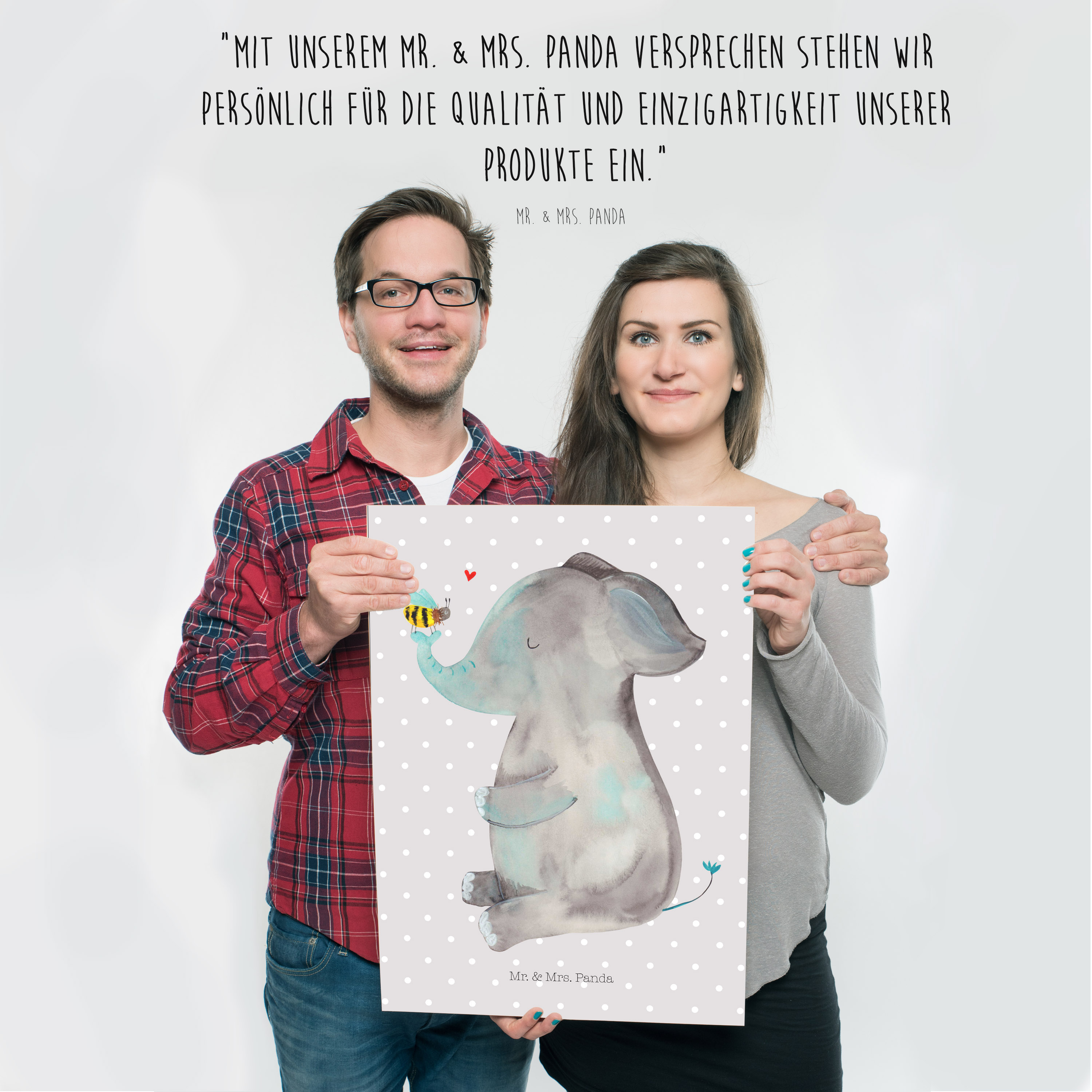 Poster Elefant Biene