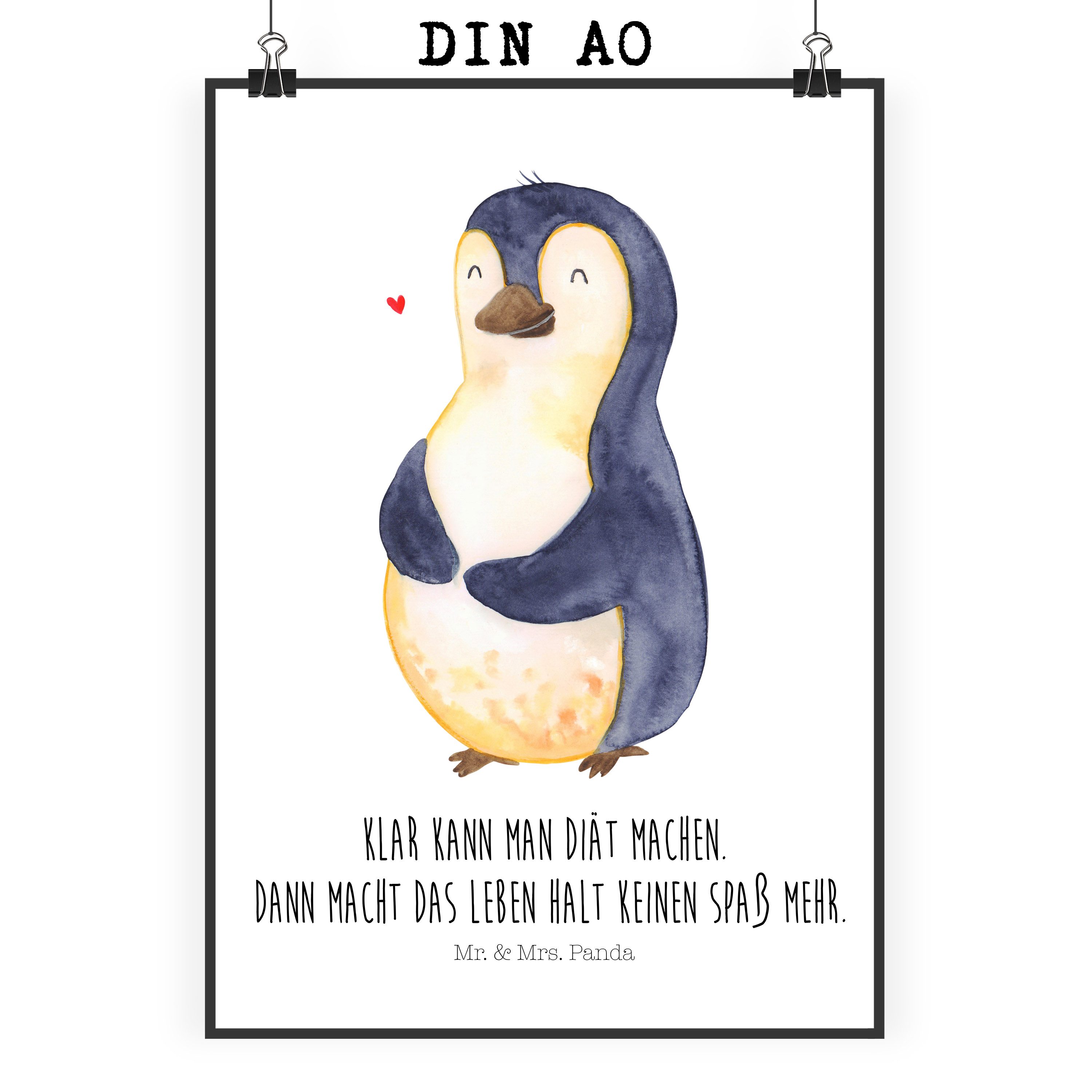 Poster Pinguin Diät