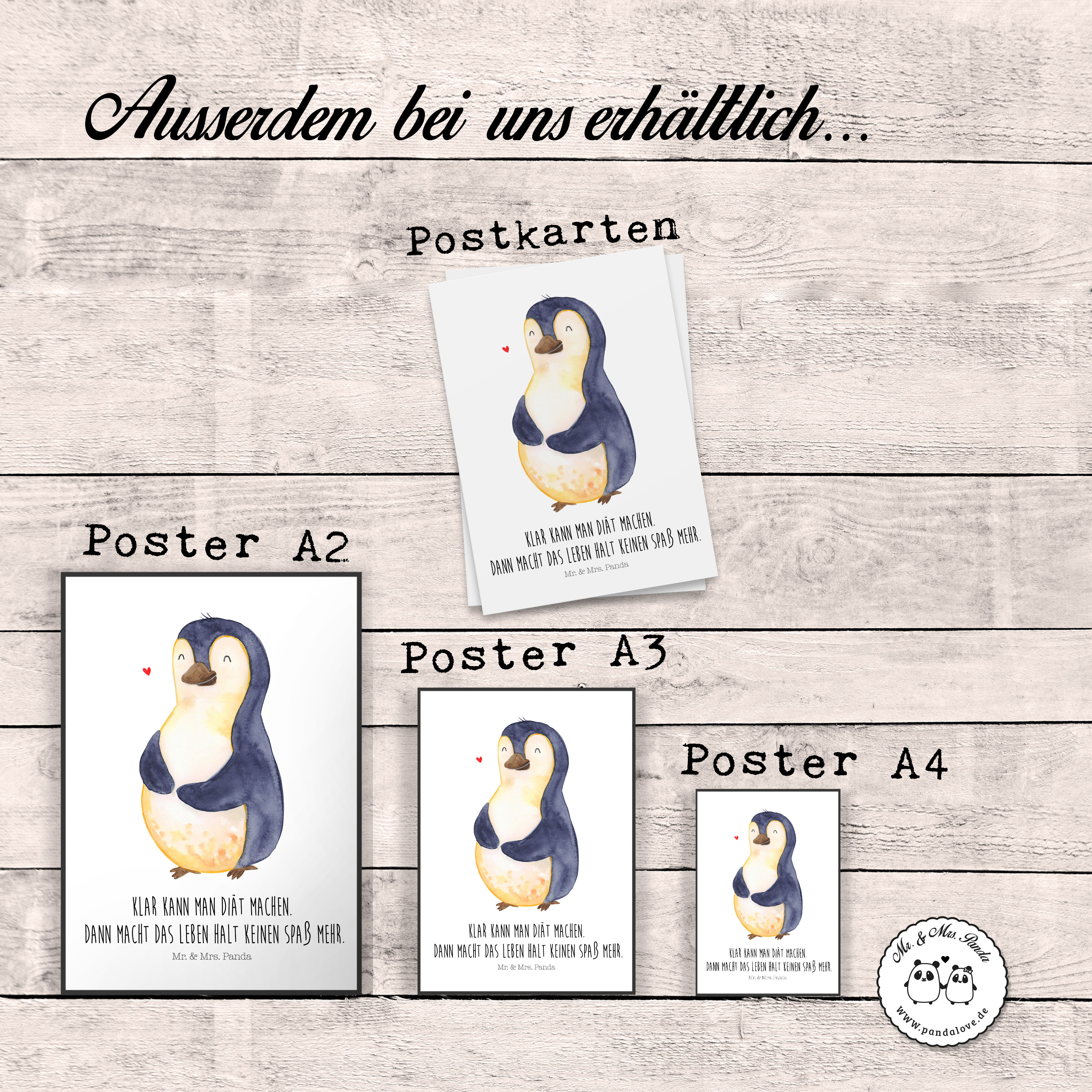 Poster Pinguin Diät