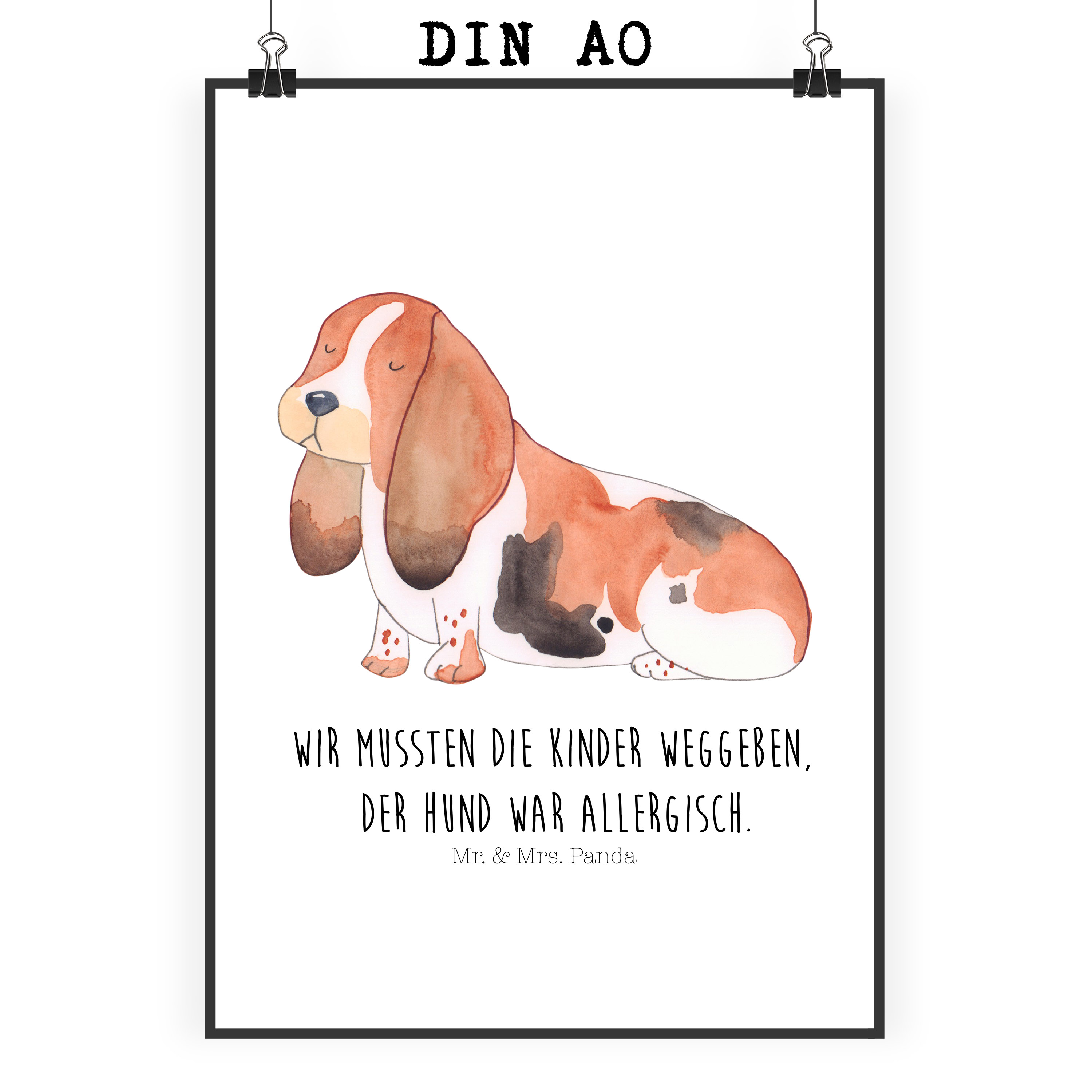 Poster Hund Basset Hound