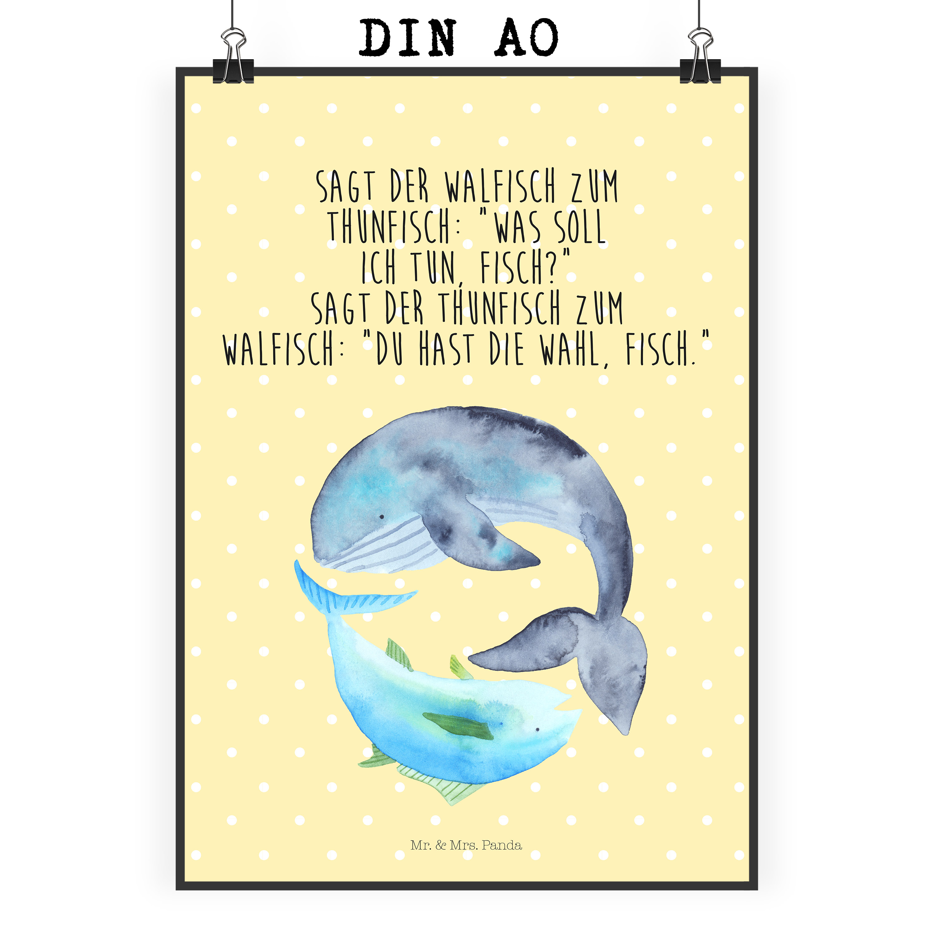 Poster Walfisch Thunfisch