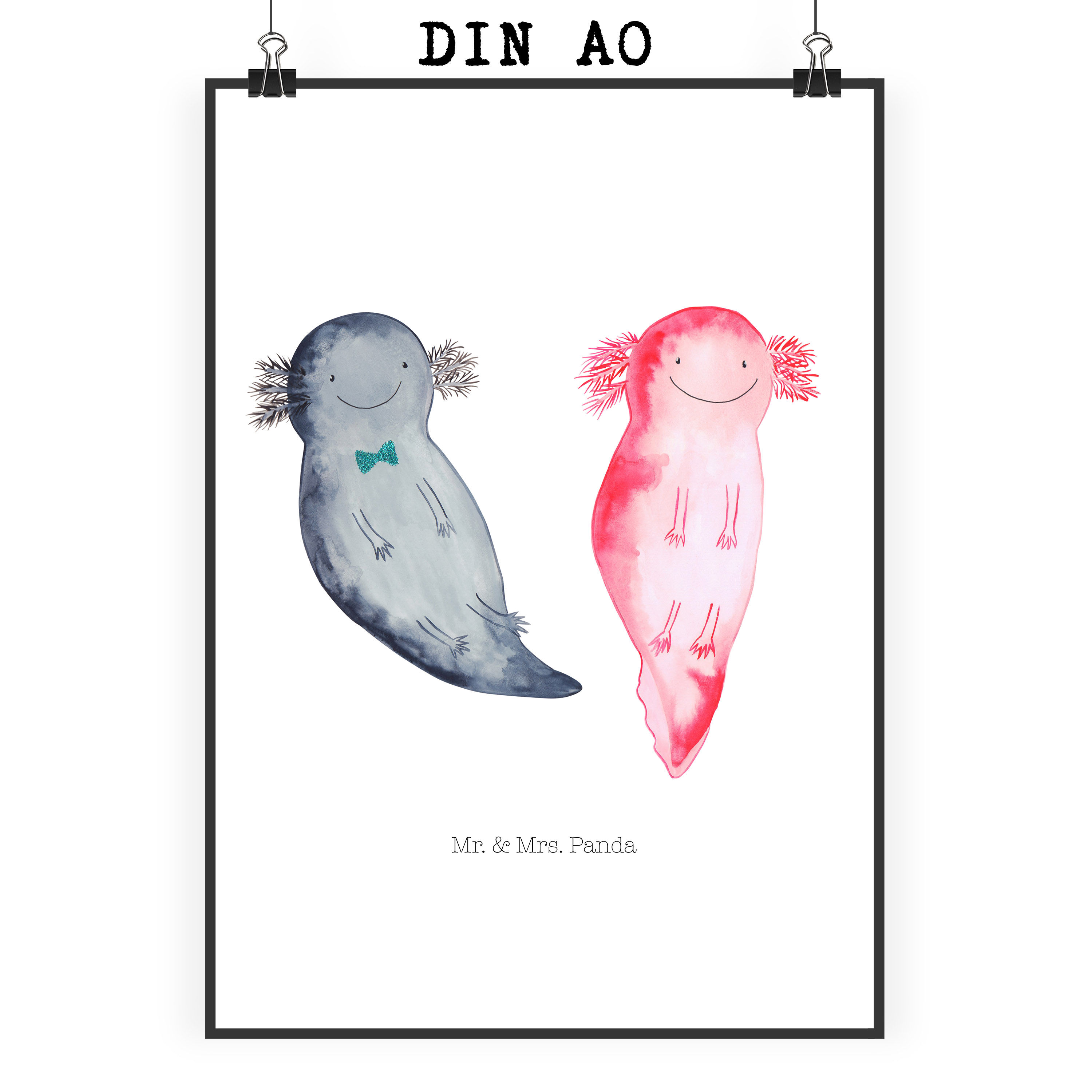 Poster Axolotl Freundin