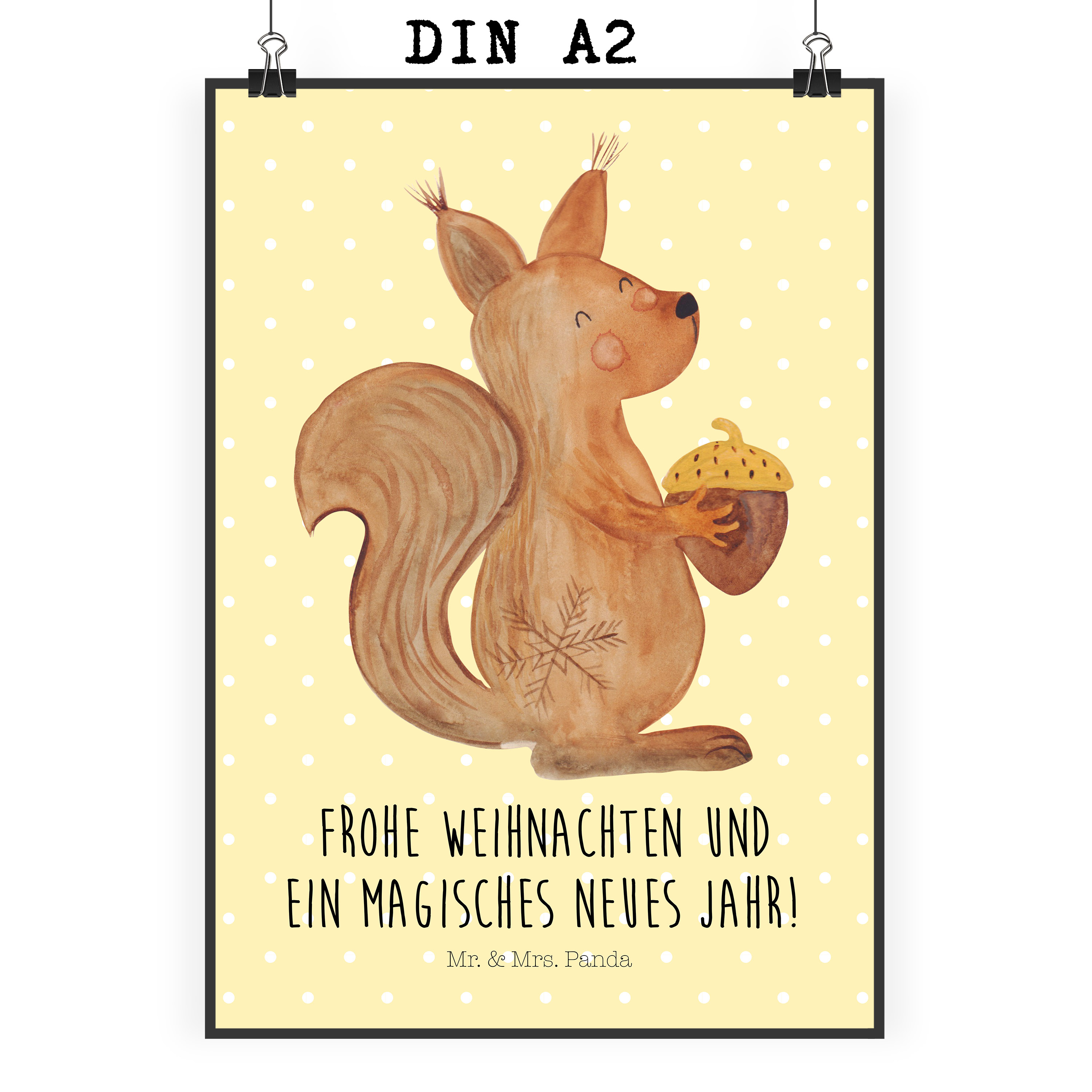 Poster Eichhörnchen Weihnachten