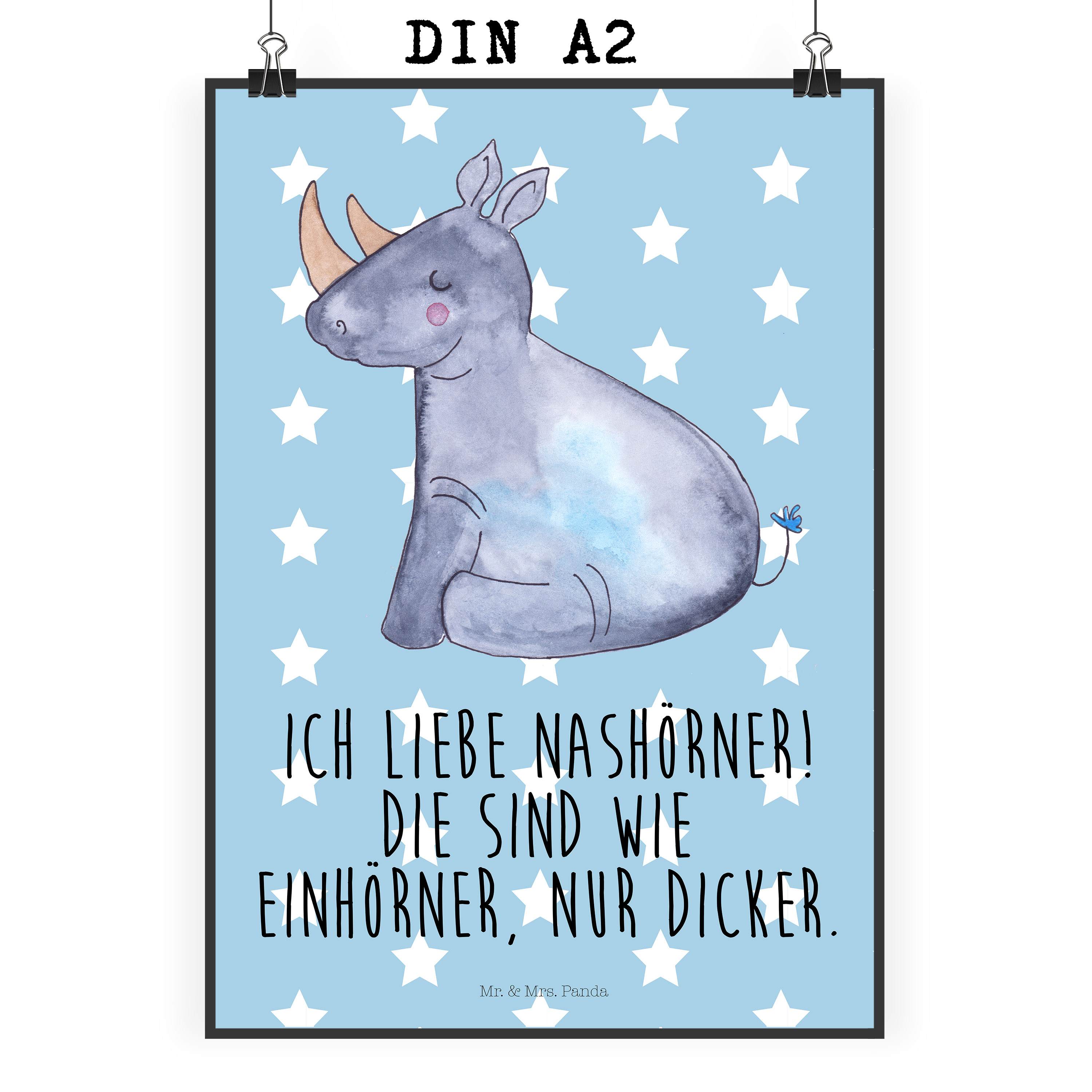 Poster Einhorn Nashorn