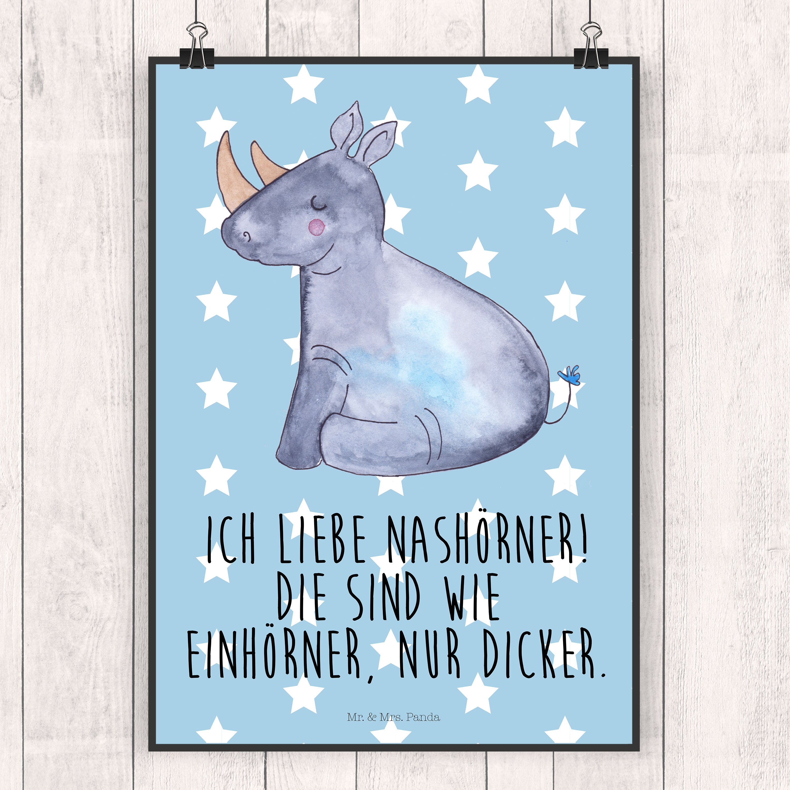 Poster Einhorn Nashorn