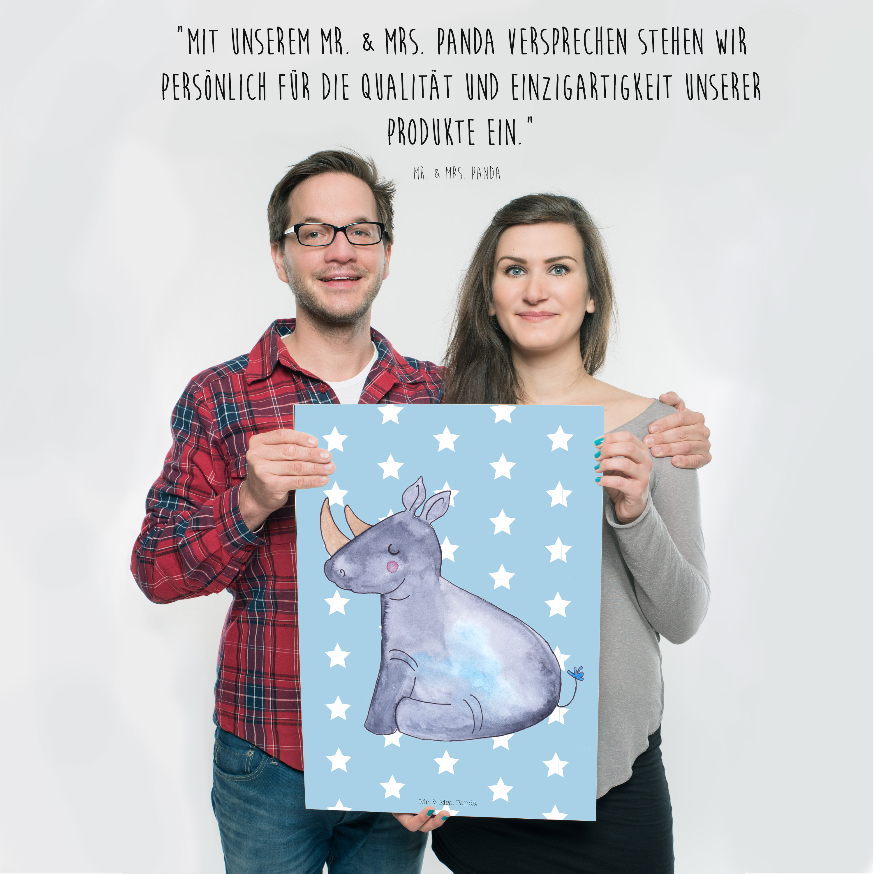 Poster Einhorn Nashorn