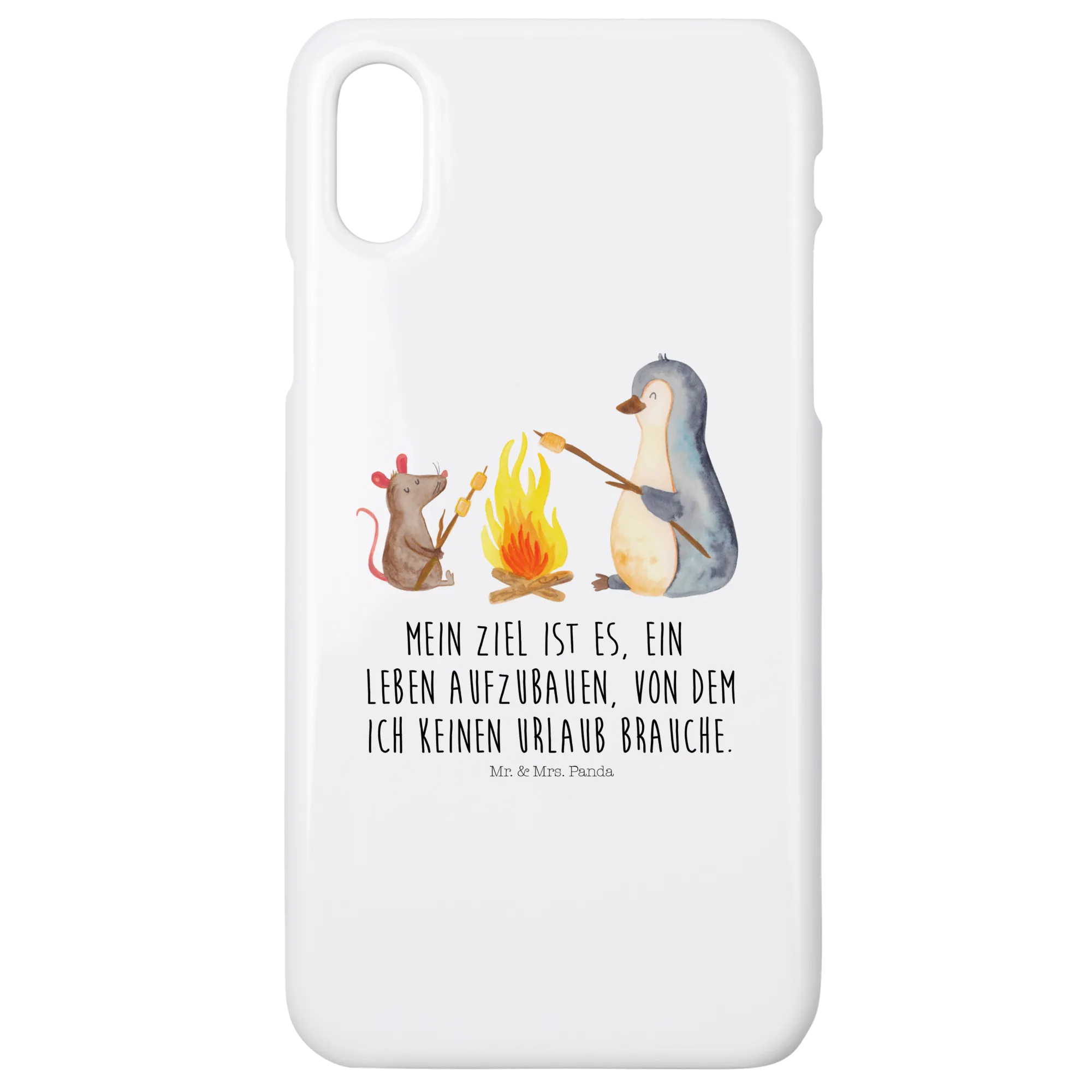 Handyhülle Pinguin Lagerfeuer