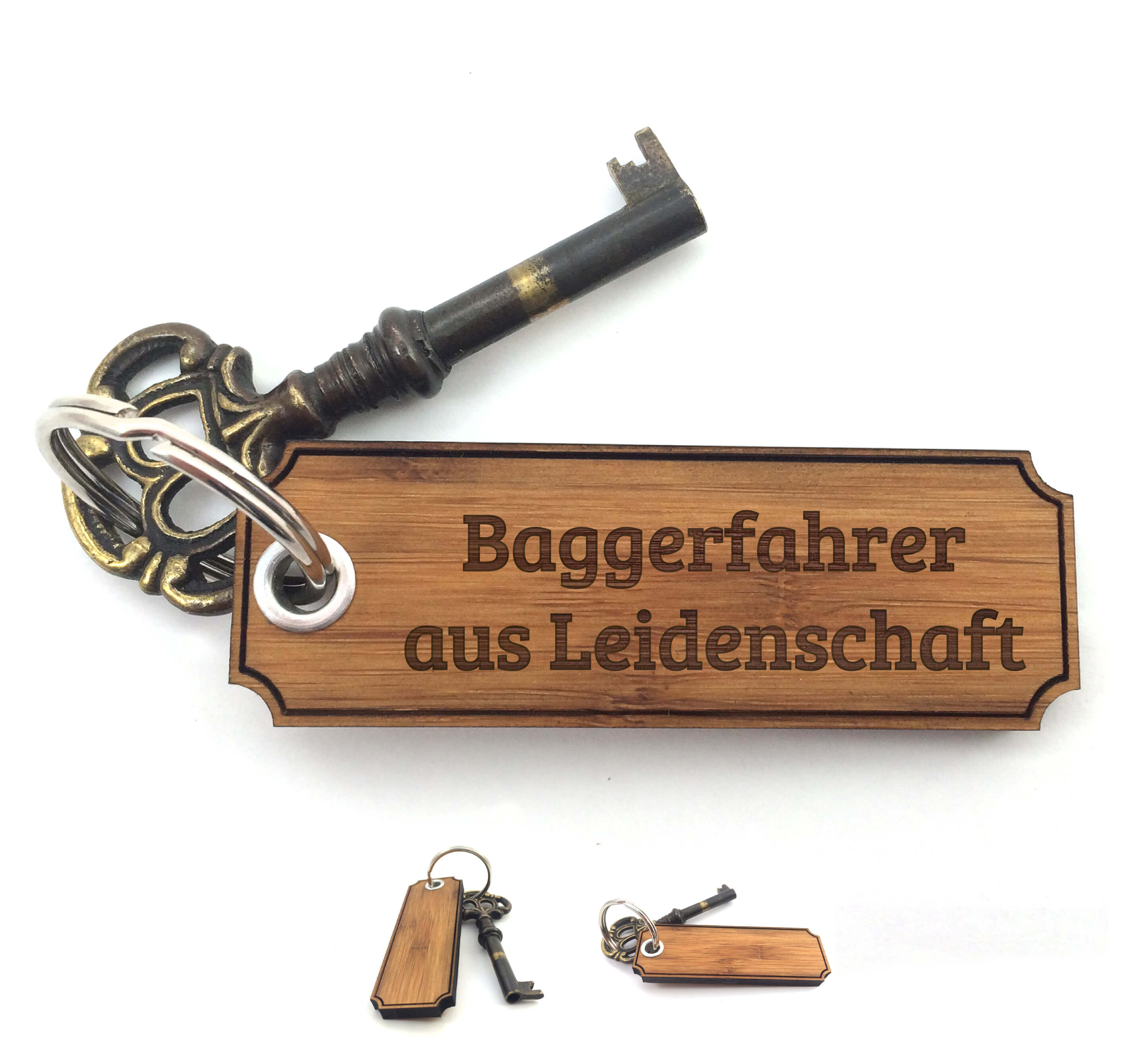 Schlüsselanhänger Classic Gravur Baggerfahrer