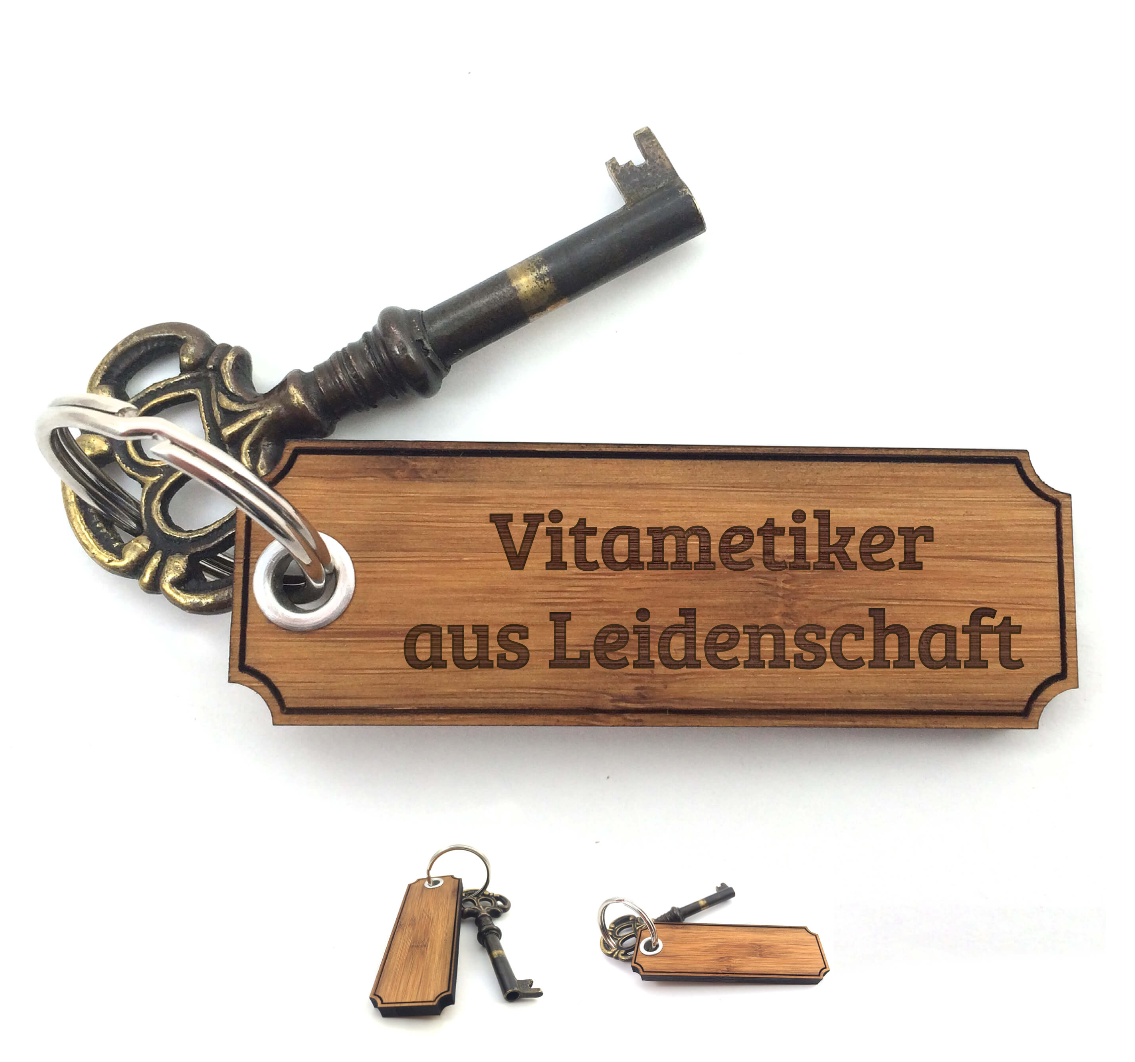 Schlüsselanhänger Vitametiker - Geschenk Gratulation Abschied Taschenanhänger