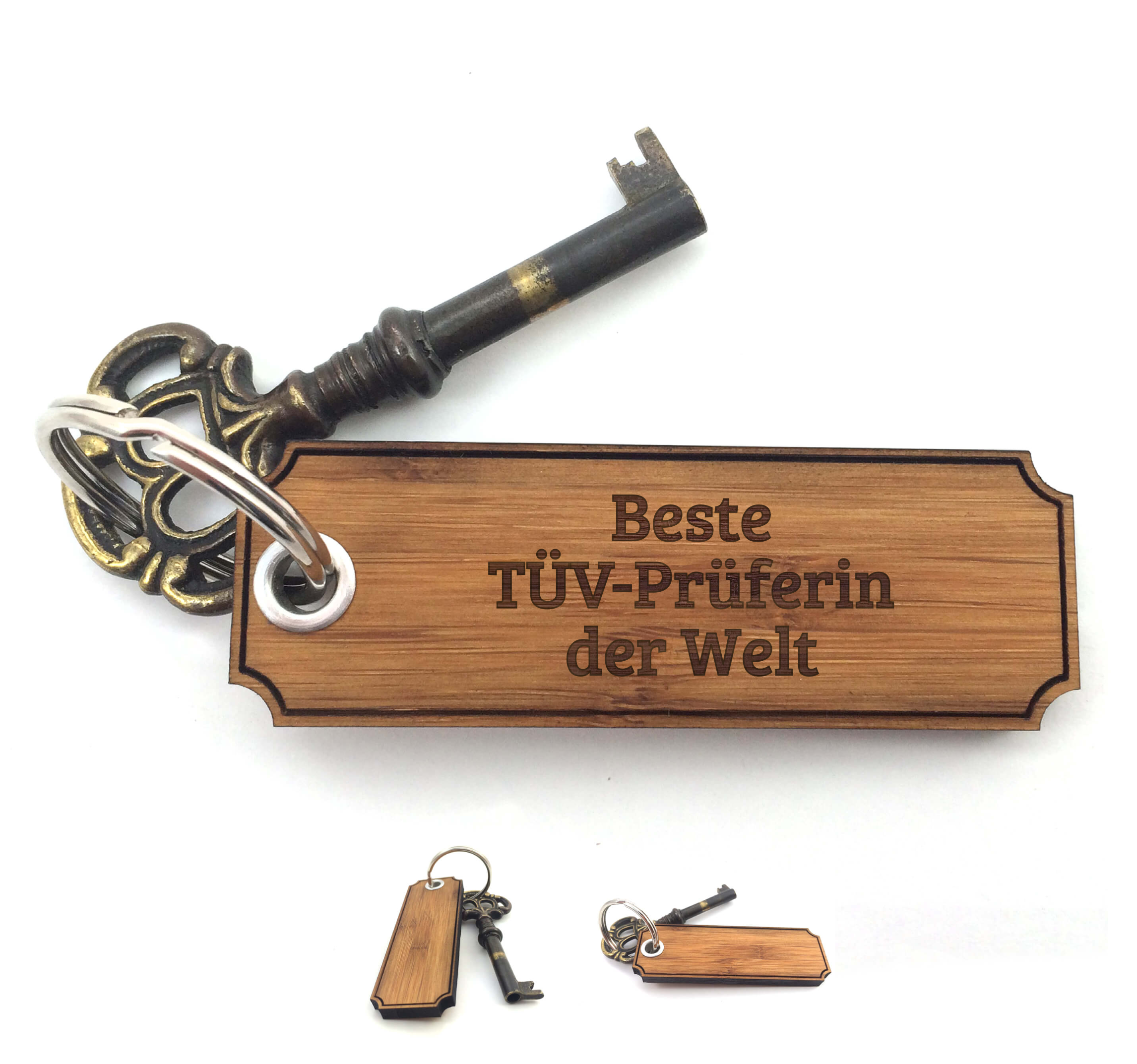Holz Schlüsselanhänger TÜV-Prüferin - Geschenk Berufsschule Geschenke Rente .. - Bild 1 von 1