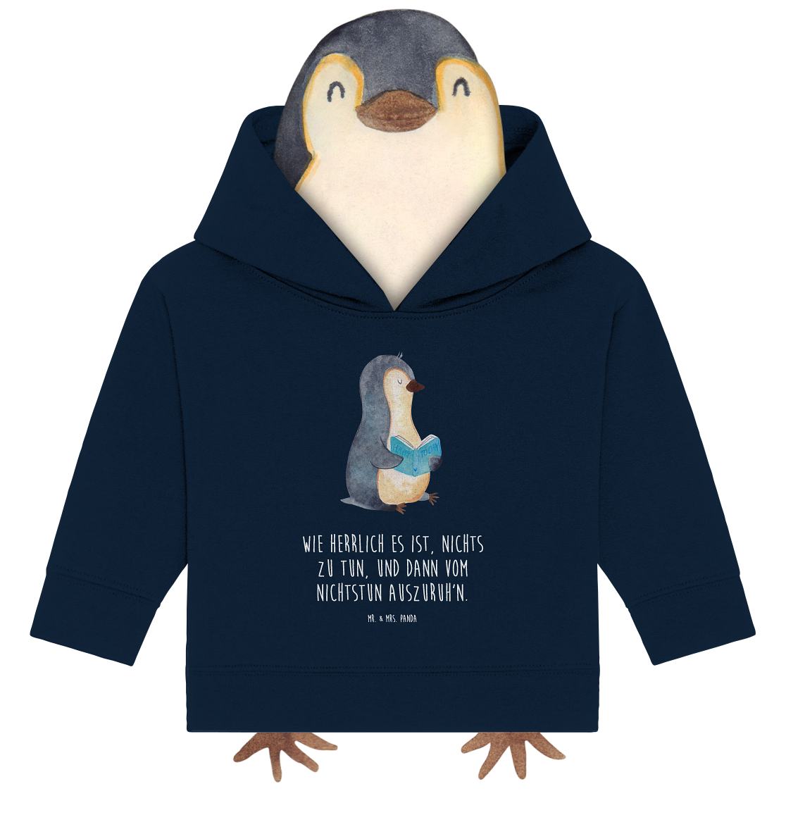 Organic Baby Hoodie Pinguin Buch