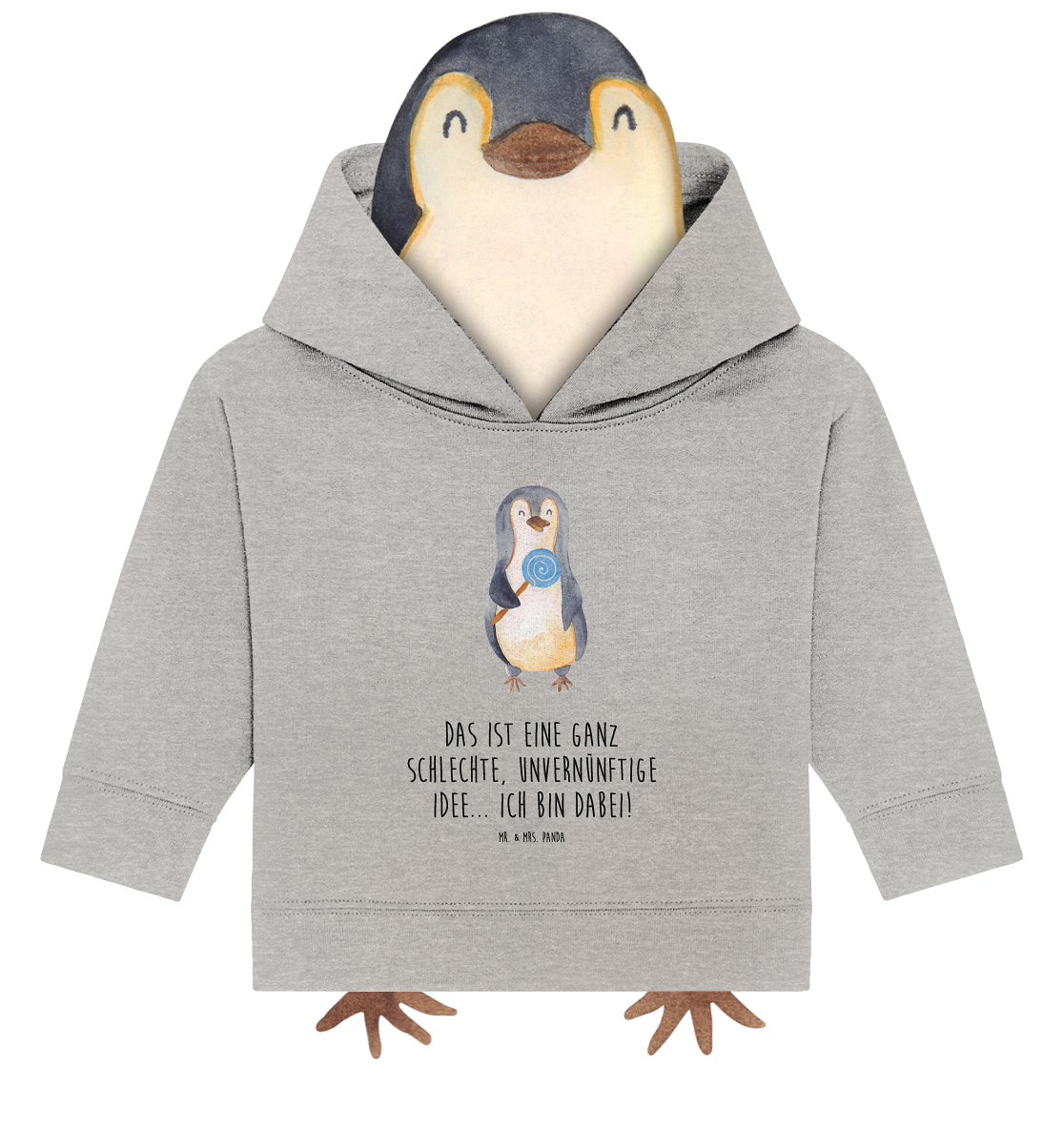 Organic Baby Hoodie Pinguin Lolli