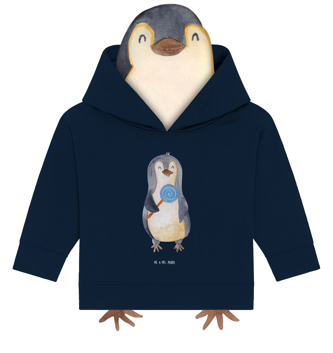 Organic Baby Hoodie Pinguin Lolli