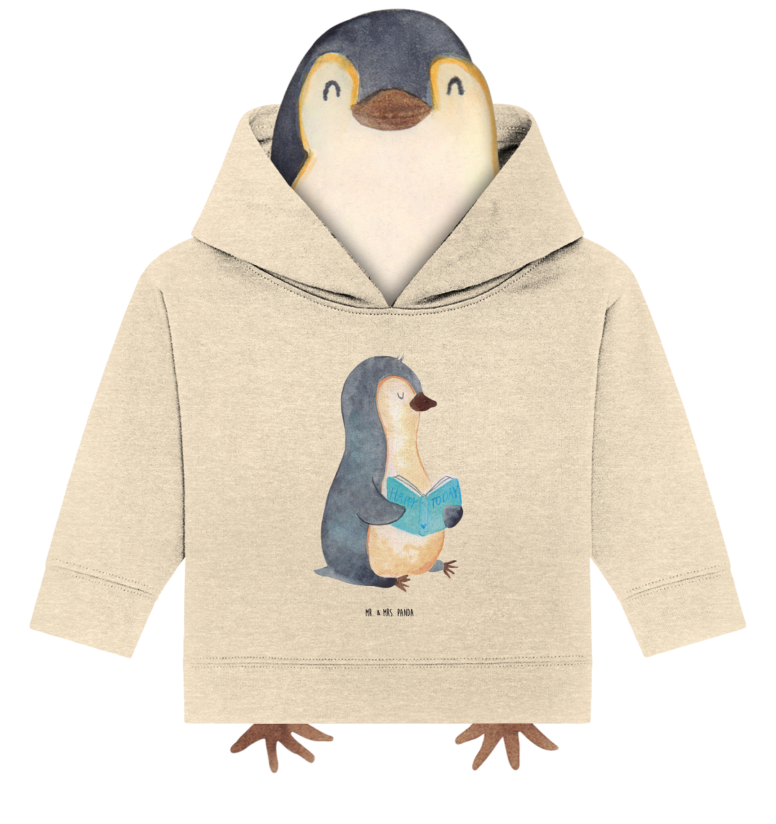 Organic Baby Hoodie Pinguin Buch